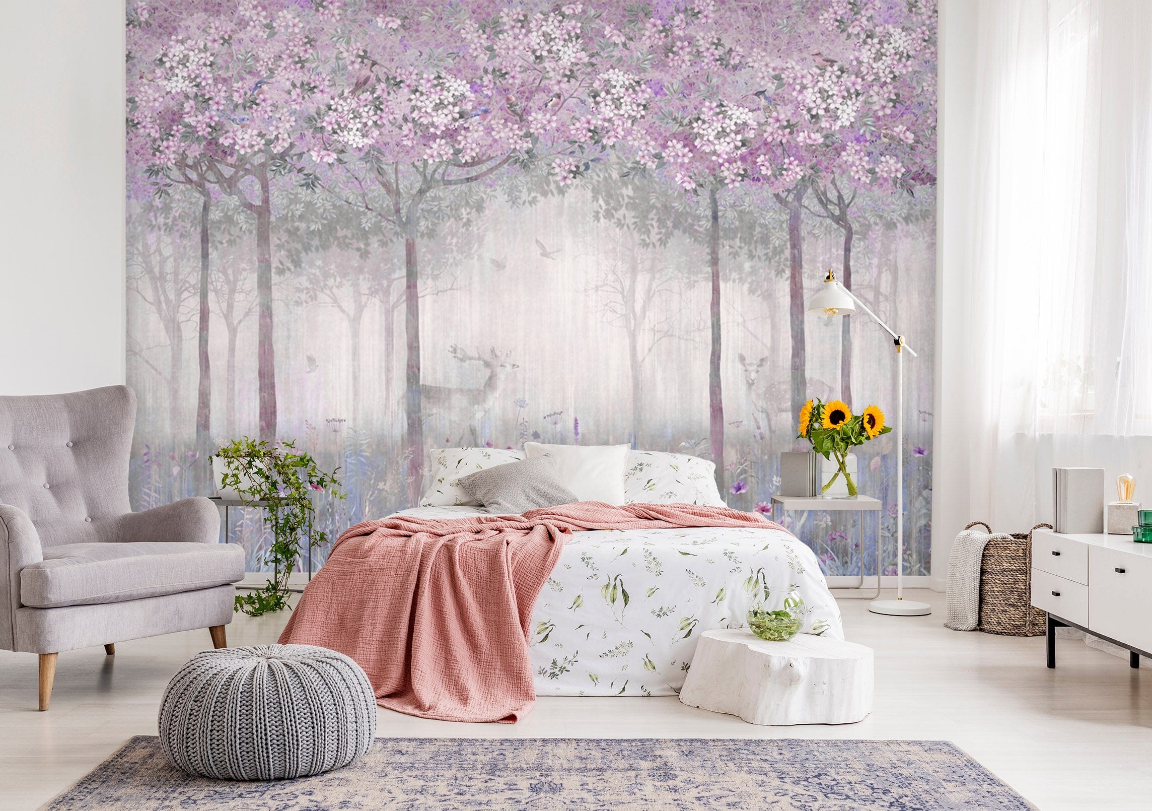 3D Forest Flower 1561 Wall Murals Wallpaper AJ Wallpaper 2