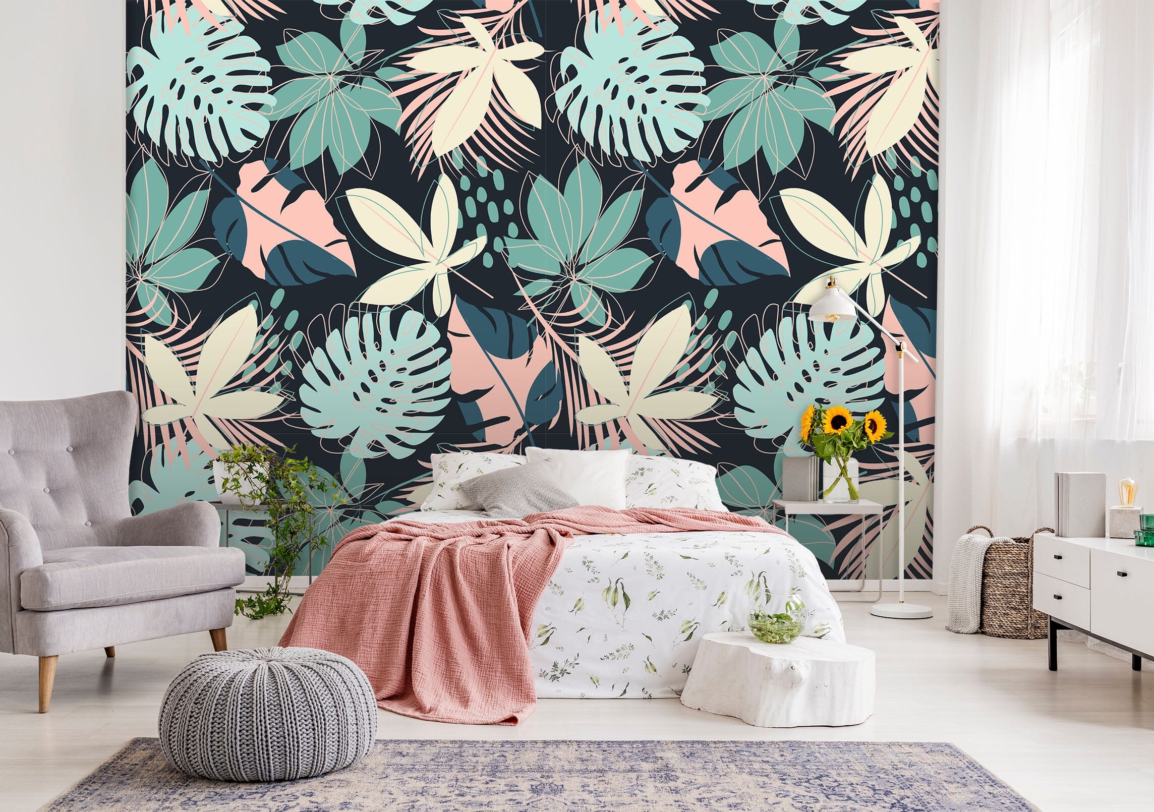 3D Graffiti Flower 51 Wall Murals Wallpaper AJ Wallpaper 2