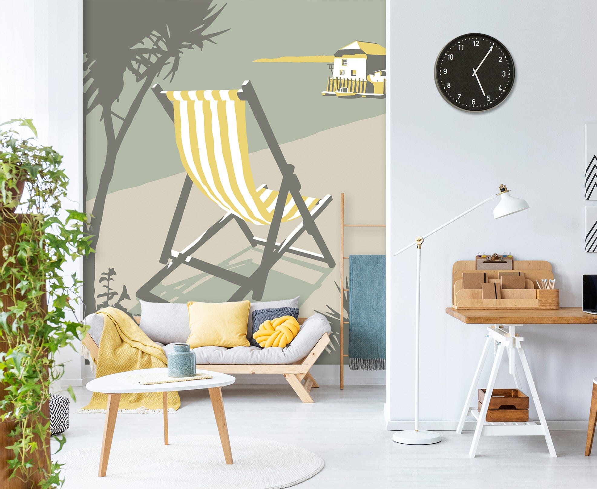 3D Rock Deckchair 1046 Steve Read Wall Mural Wall Murals Wallpaper AJ Wallpaper 2