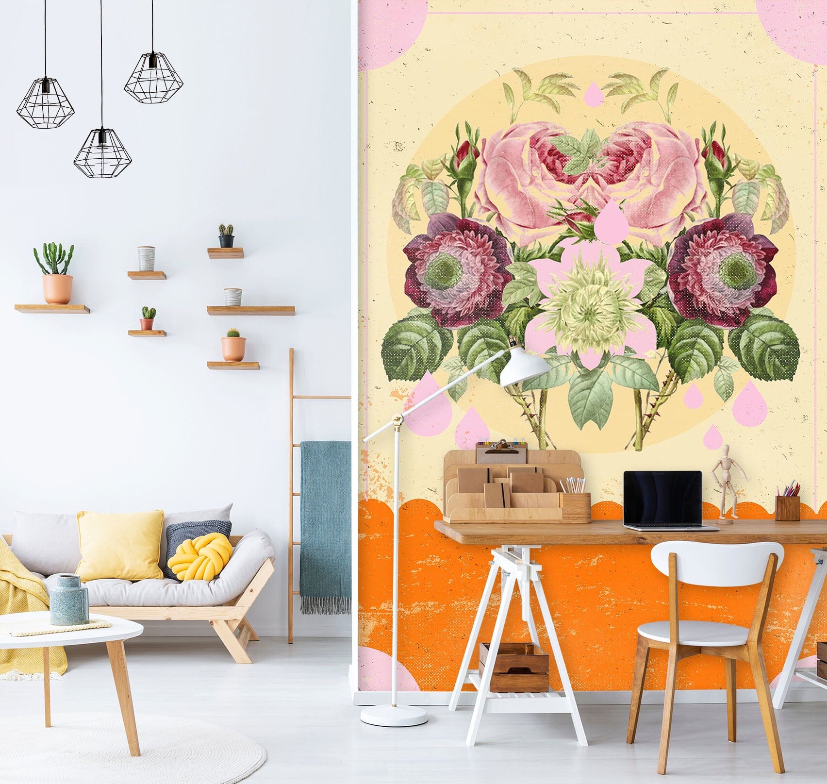 3D Psychedelic Flower 1411 Showdeer Wall Mural Wall Murals Wallpaper AJ Wallpaper 2