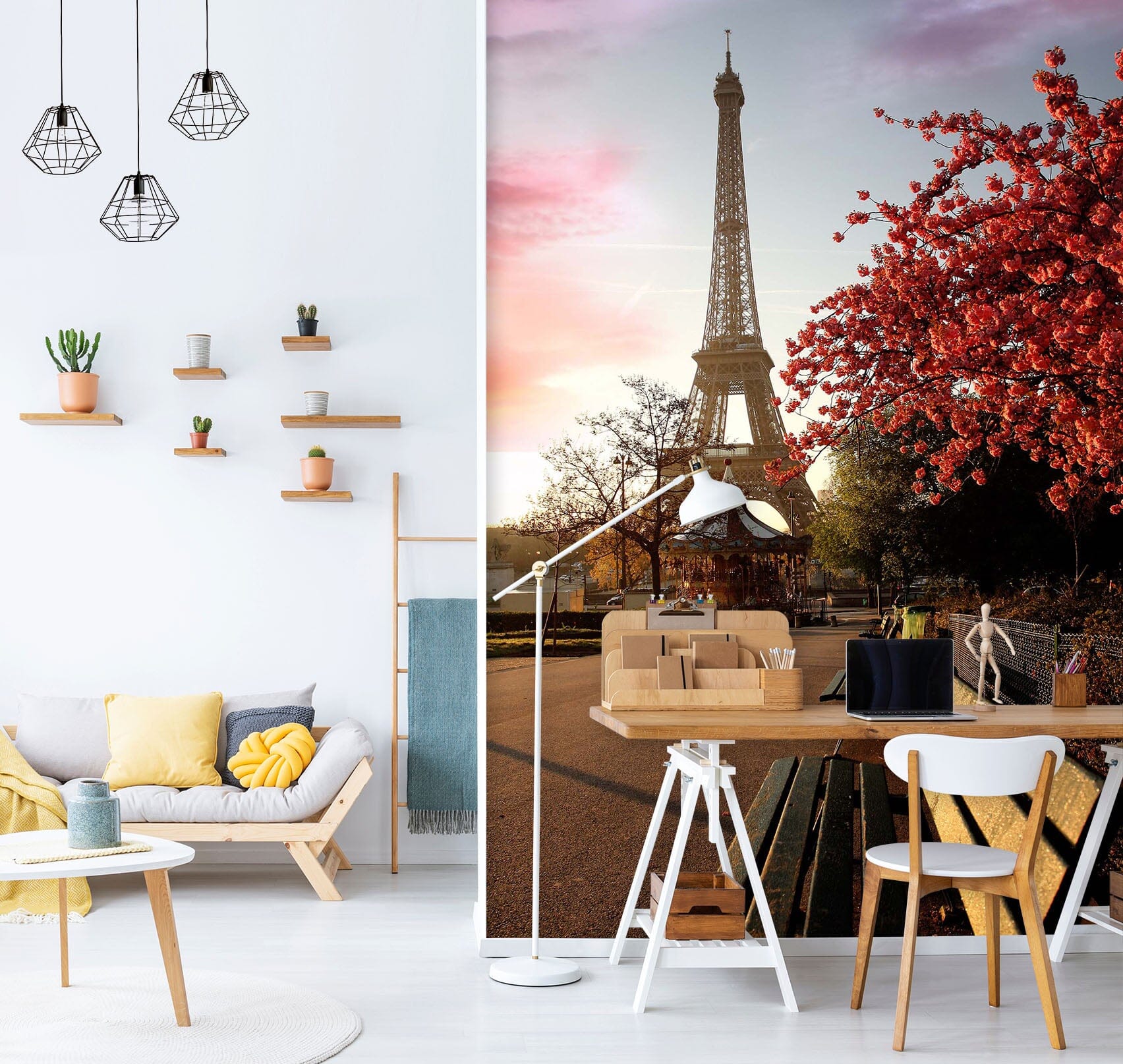 3D Eiffel Tower 047 Wall Murals Wallpaper AJ Wallpaper 2