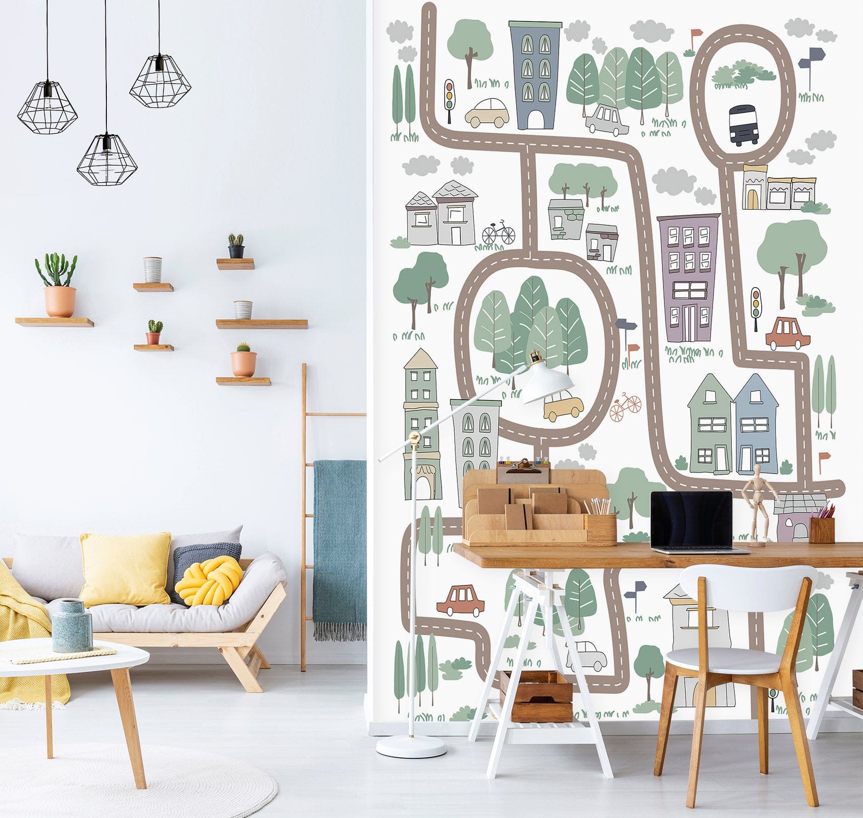 3D Child City Carpet 1399 Jillian Helvey Wall Mural Wall Murals Wallpaper AJ Wallpaper 2