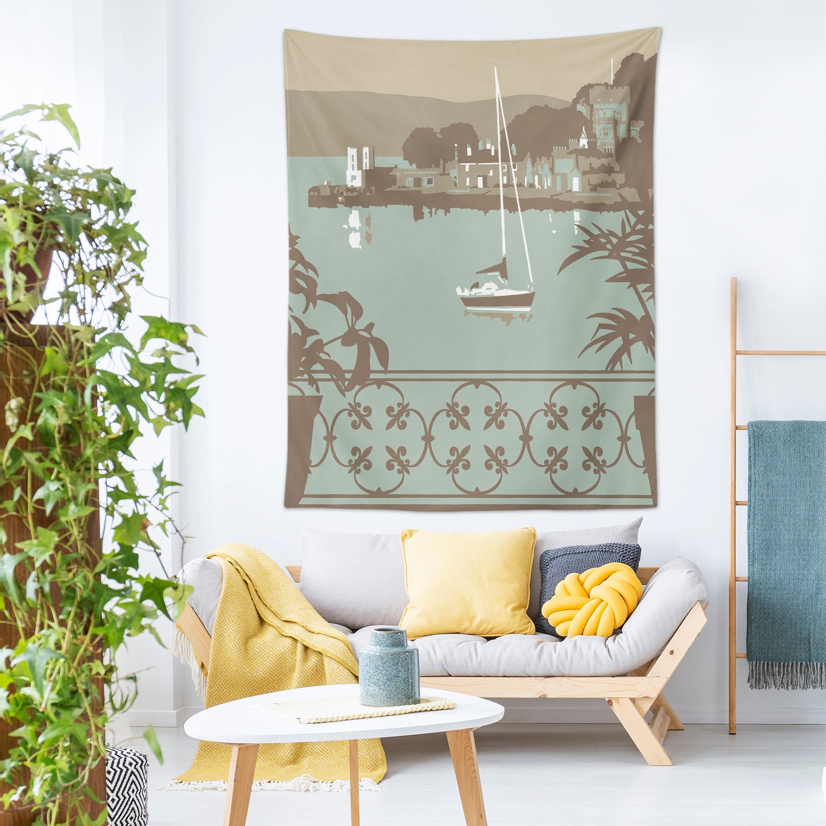 3D Balcony Sea 5371 Steve Read Tapestry Hanging Cloth Hang