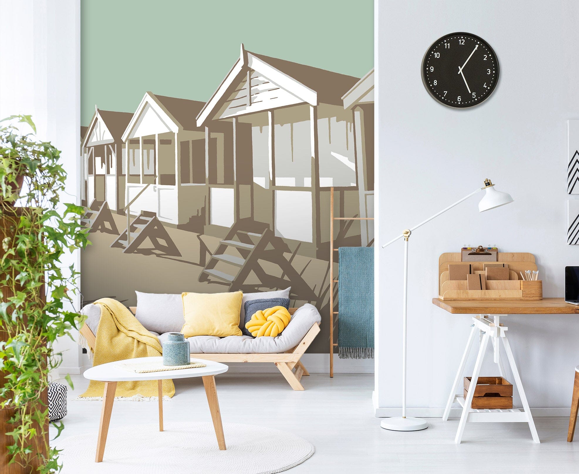 3D Southwold Huts 1061 Steve Read Wall Mural Wall Murals Wallpaper AJ Wallpaper 2