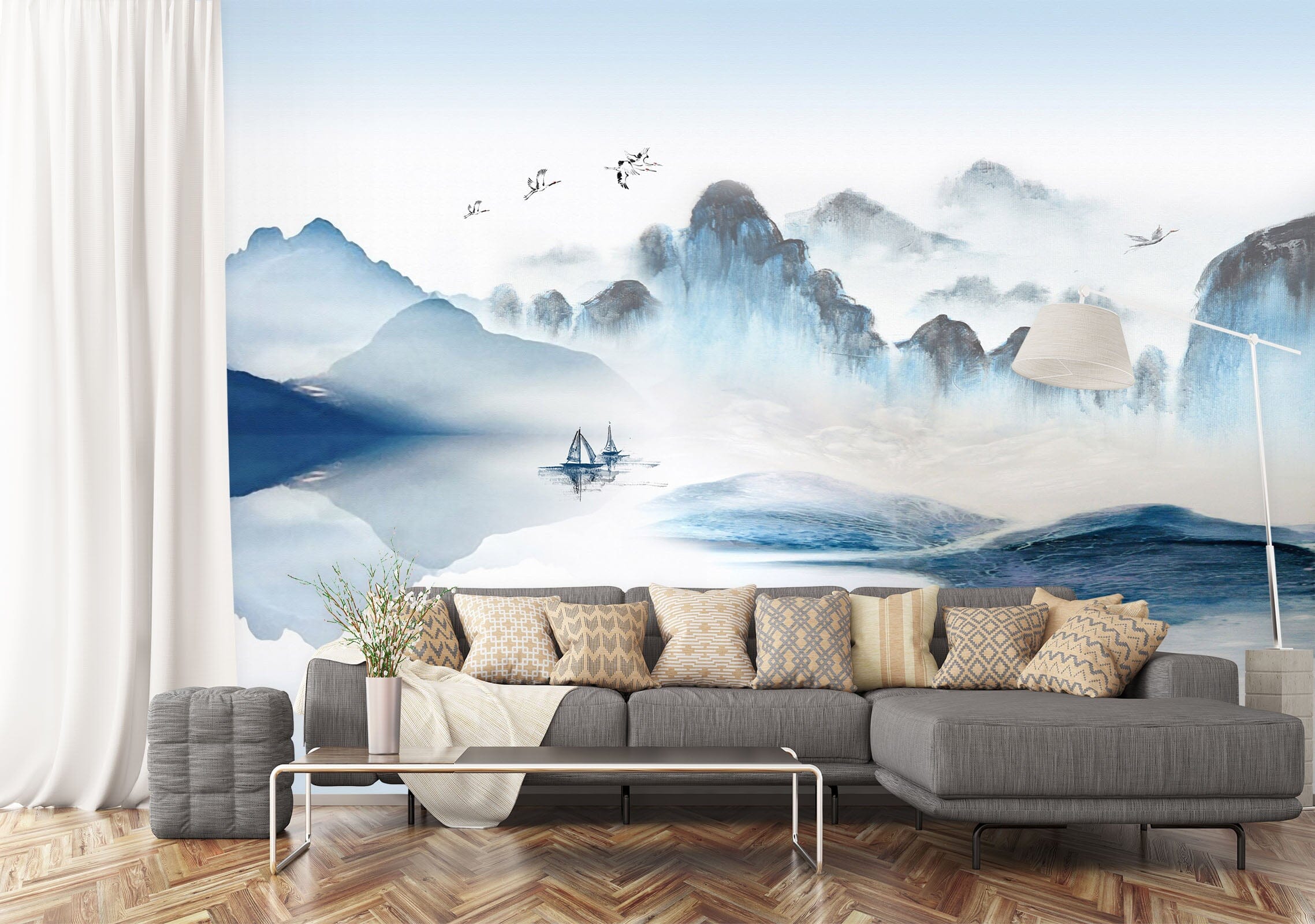 3D Forest Lake 1411 Wall Murals Wallpaper AJ Wallpaper 2