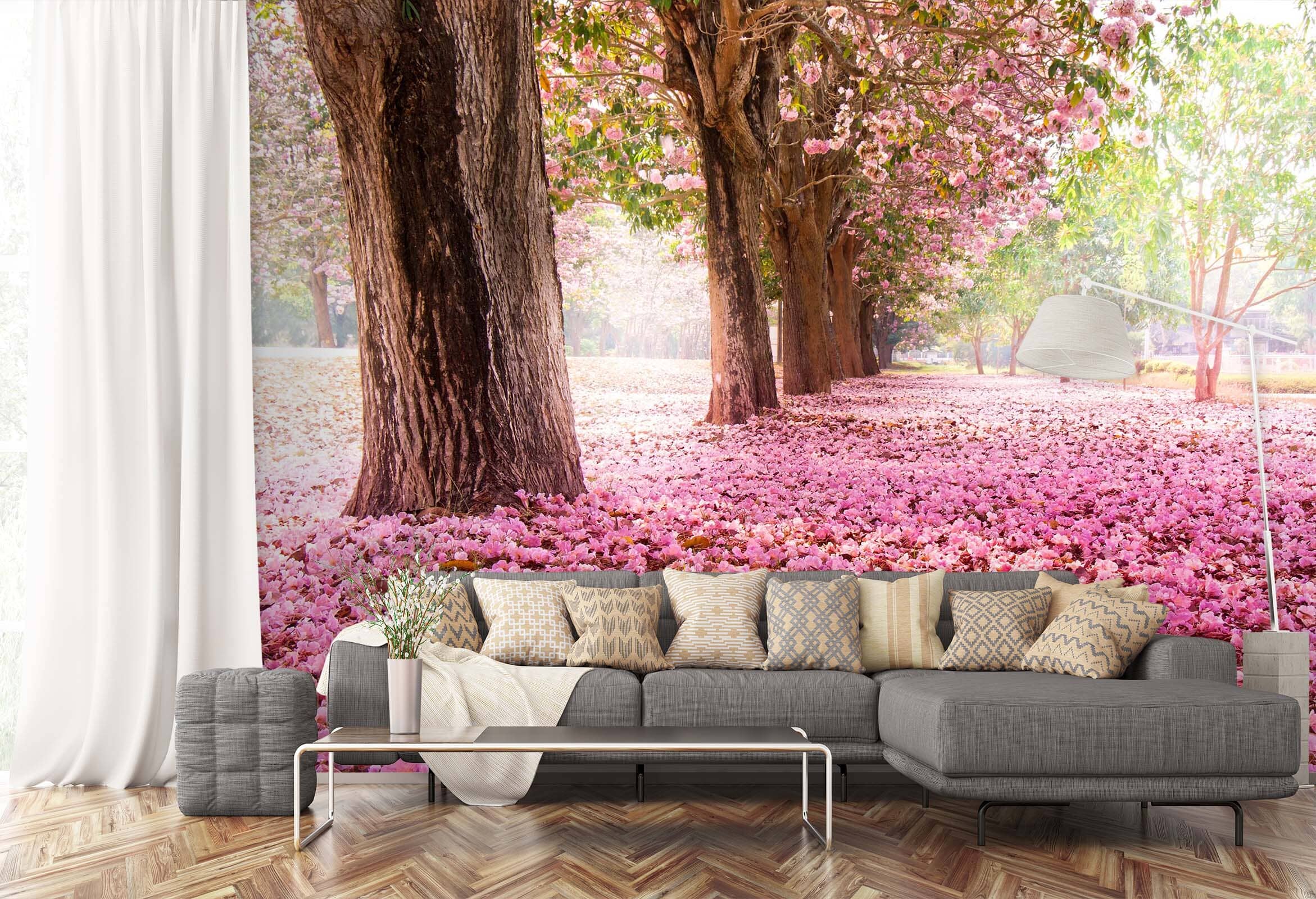 3D Pink Cherry Tree 134 Wall Murals Wallpaper AJ Wallpaper 2