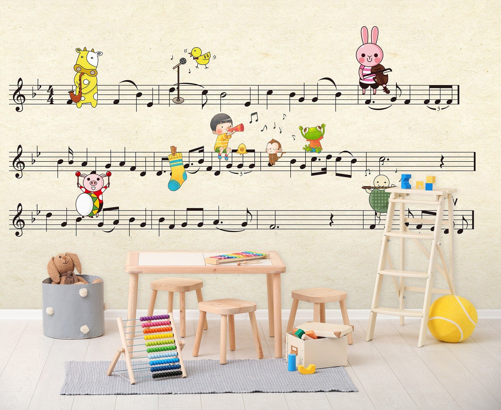 3D Piano Sheet Music 011 Wall Murals Wallpaper AJ Wallpaper 2