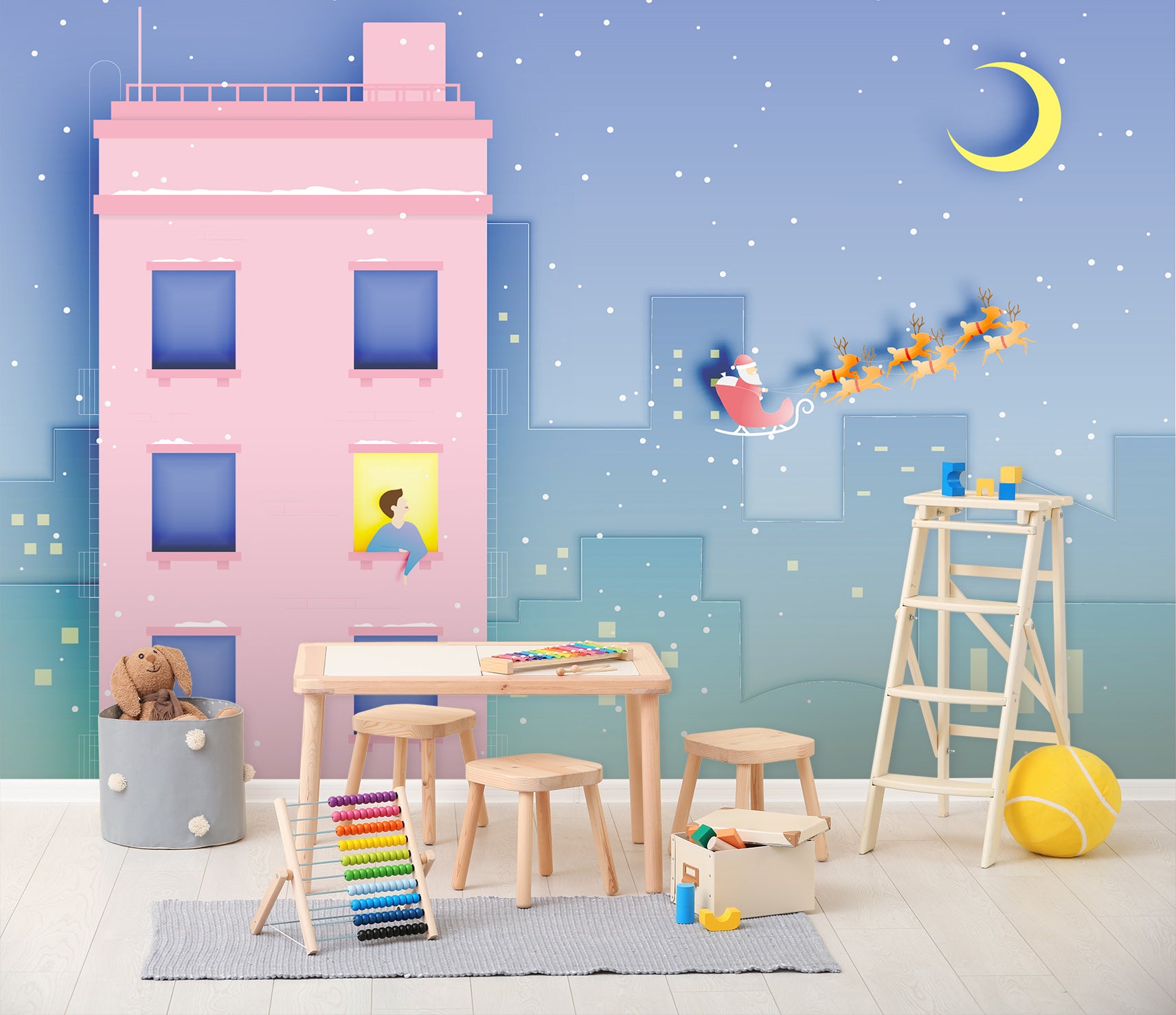 3D Pink Building 045 Wall Murals Wallpaper AJ Wallpaper 2