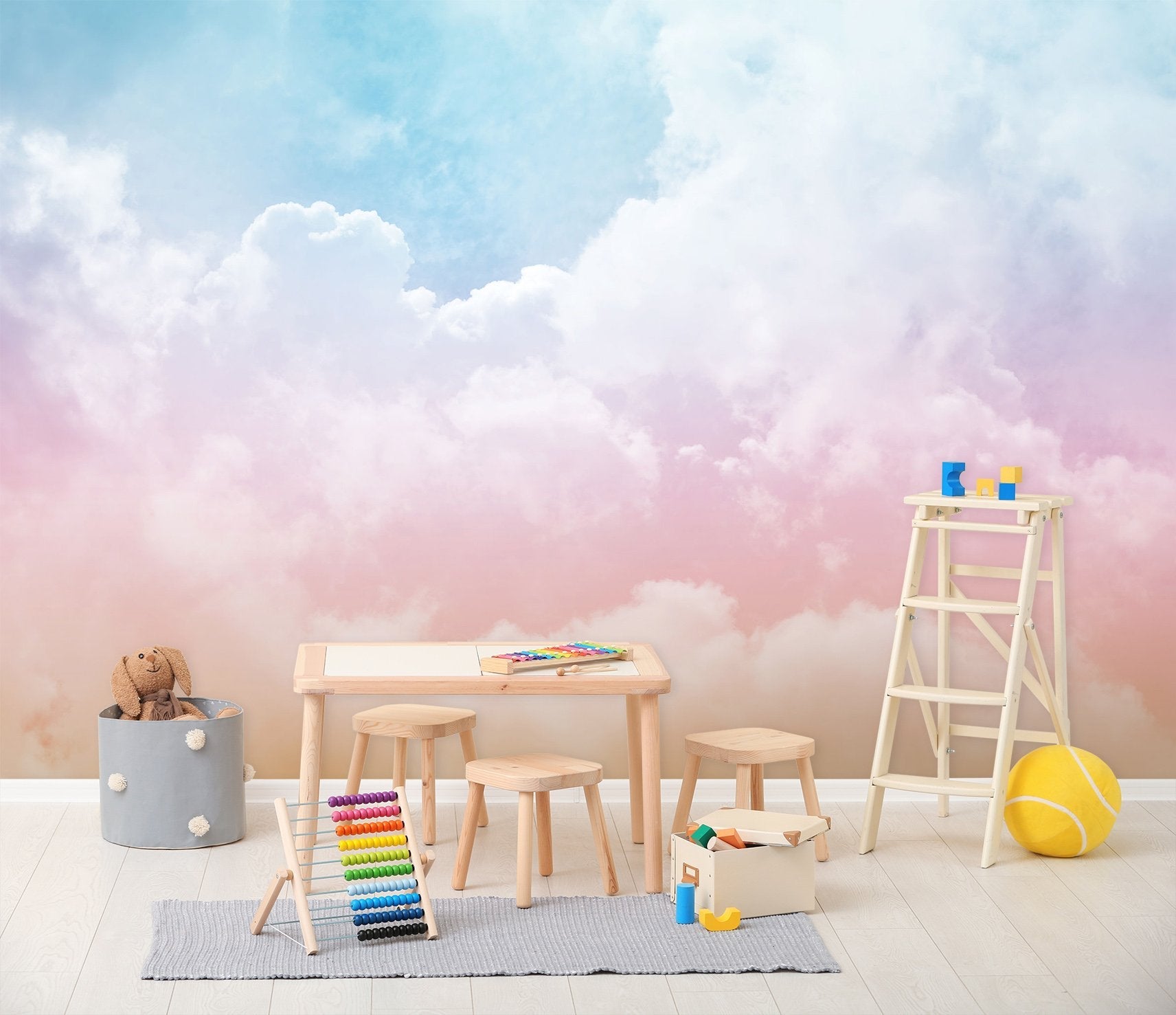 3D pink clouds 13 Wall Murals Wallpaper AJ Wallpaper 2