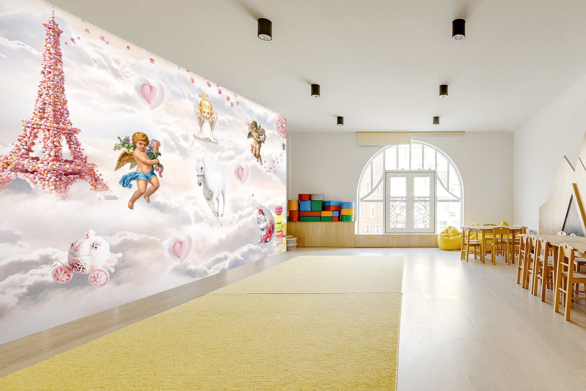 3D Tower Angel 013 Wall Murals Wallpaper AJ Wallpaper 2