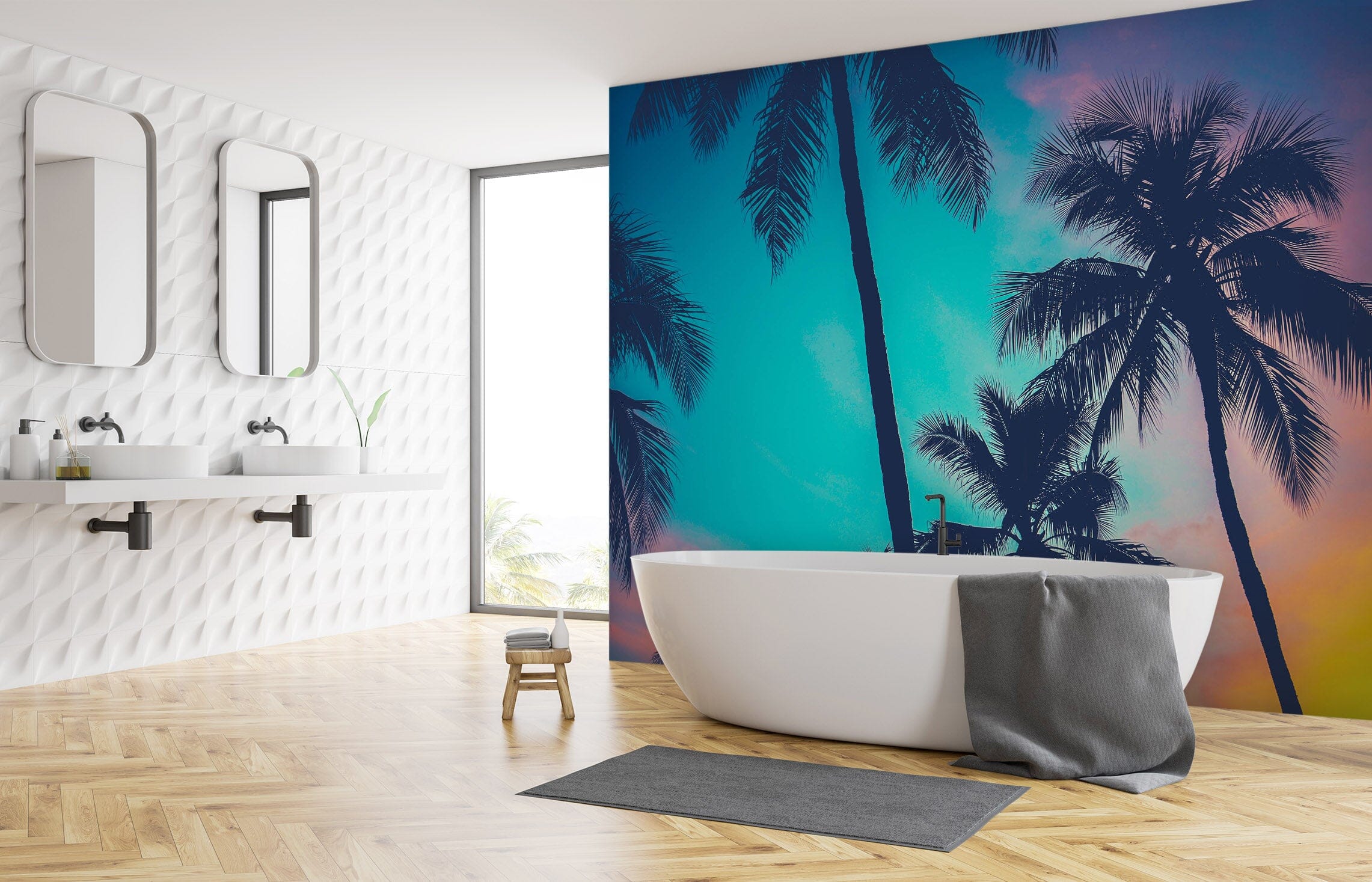 3D Night View Tree 008 Wall Murals Wallpaper AJ Wallpaper 2