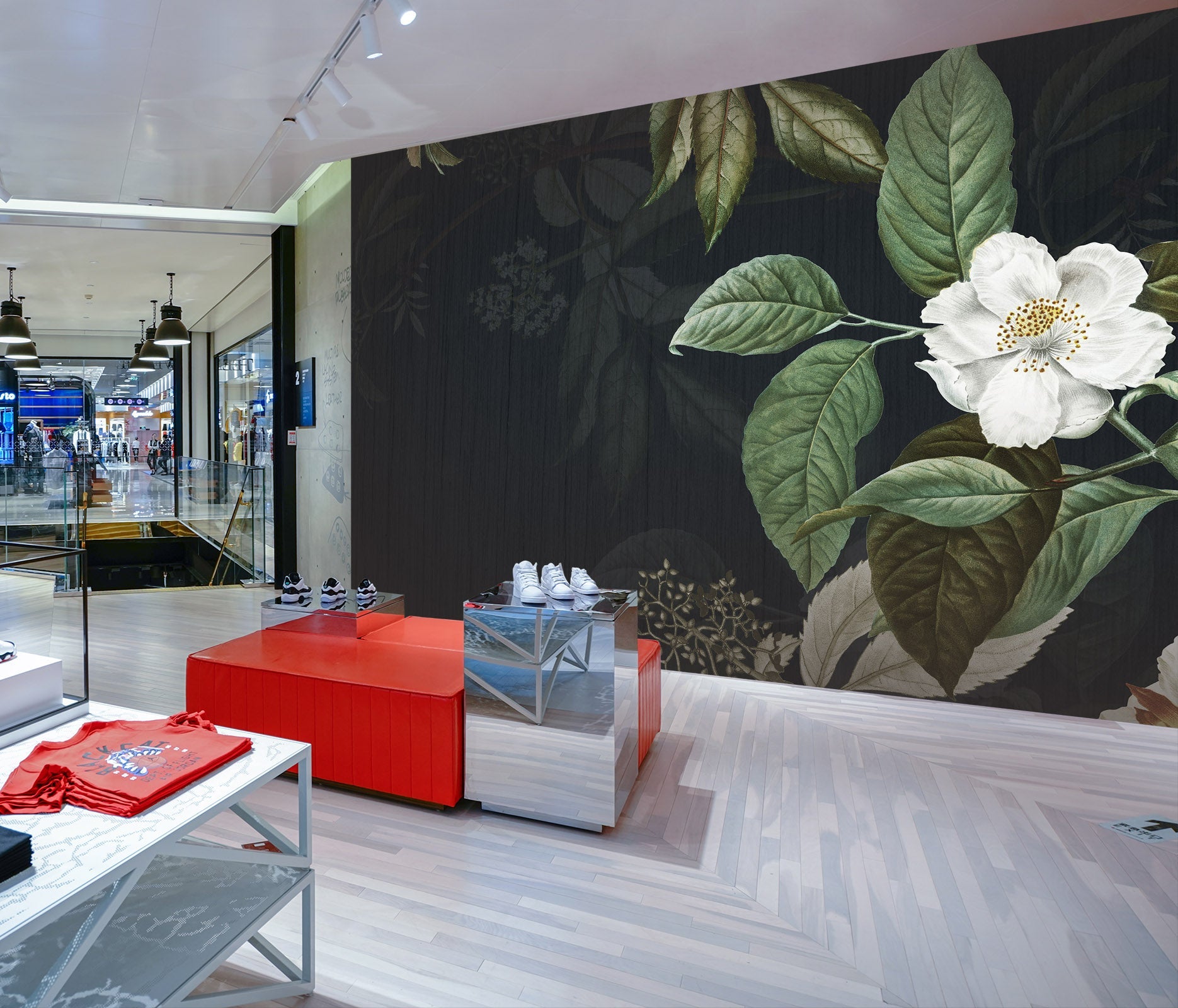 3D White Flower Leaf 116 Wall Murals Wallpaper AJ Wallpaper 2