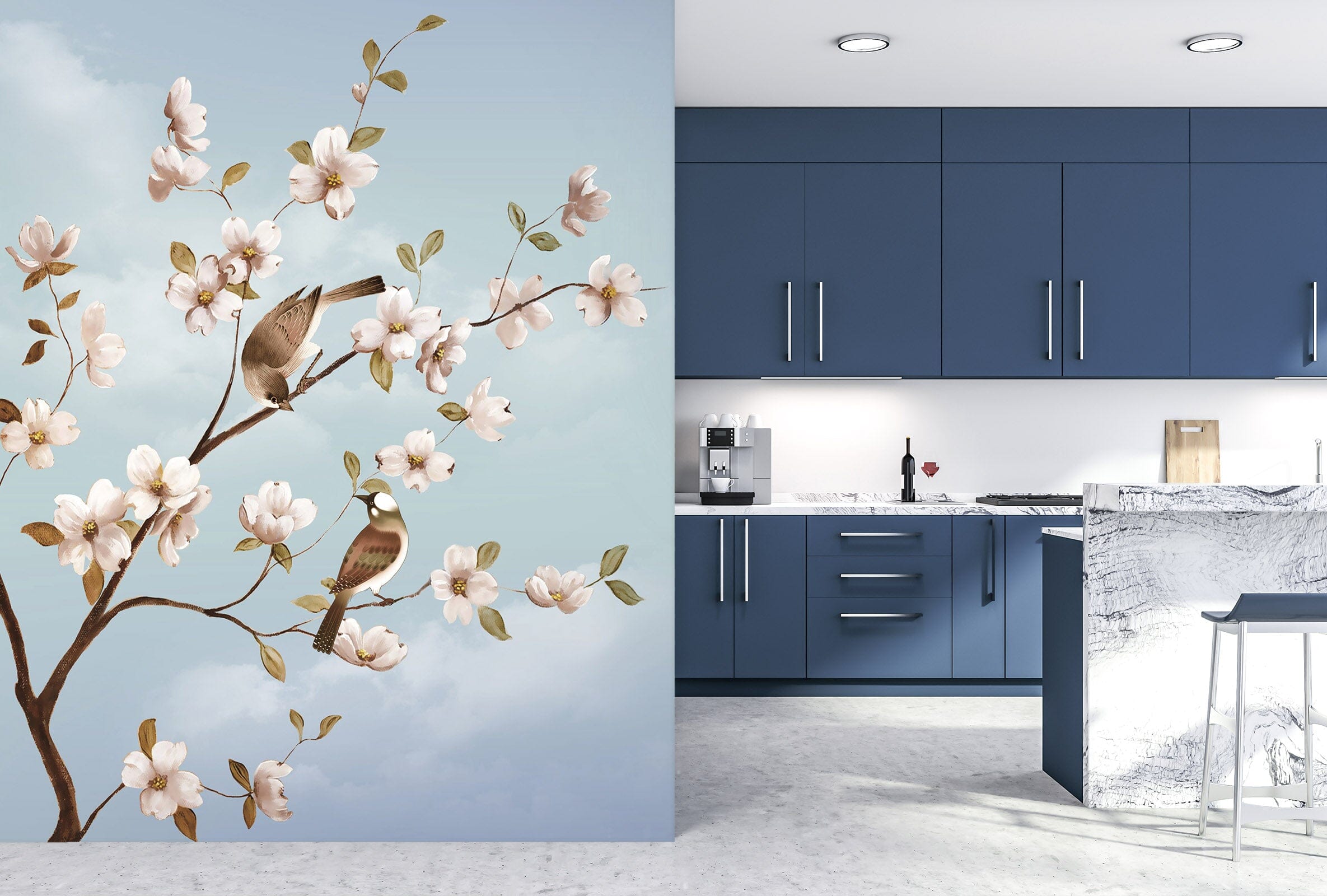 3D White Pear Blossom 1811 Wall Murals Wallpaper AJ Wallpaper 2