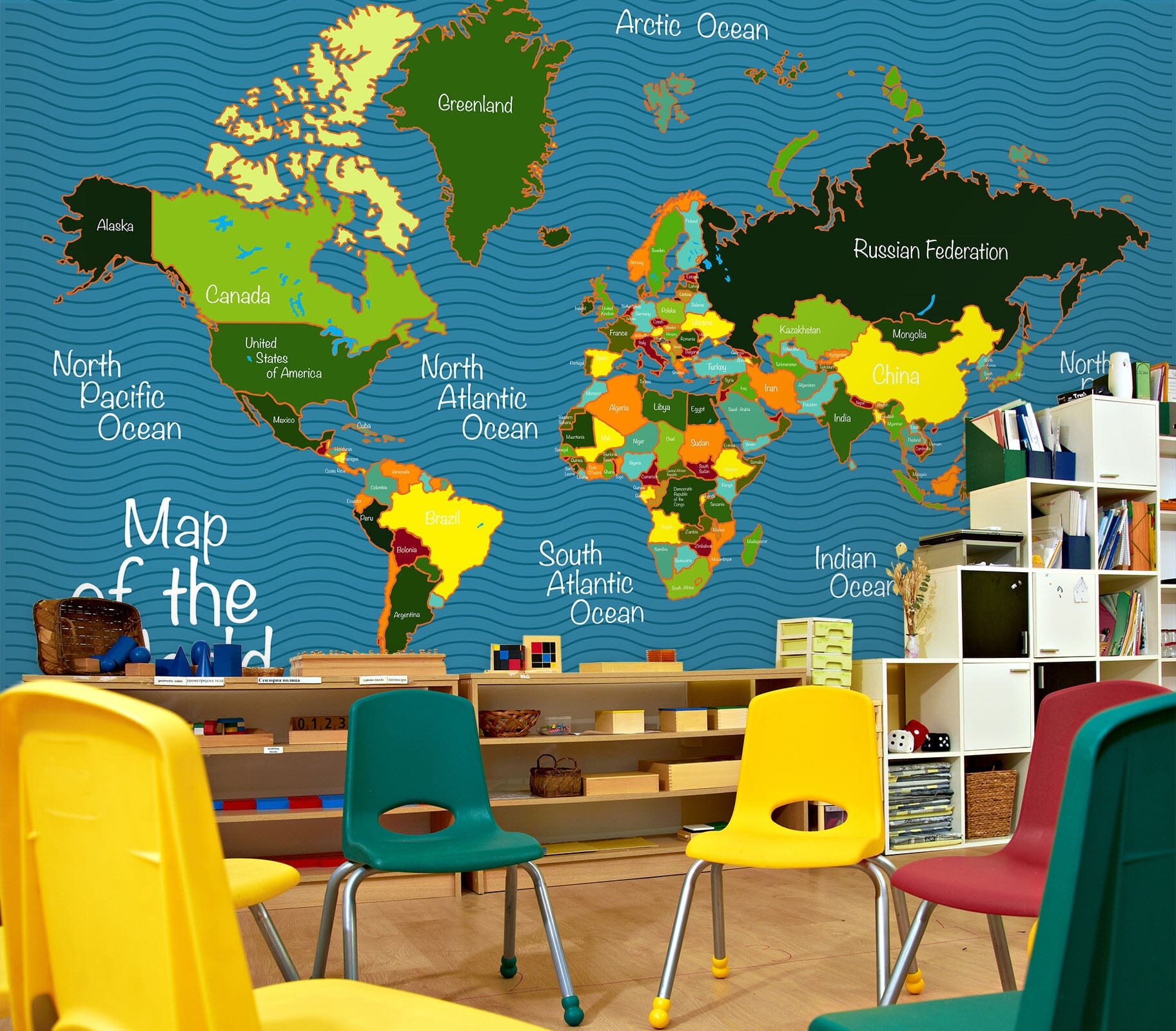 3D Color Painting 2144 World Map Wall Murals Wallpaper AJ Wallpaper 2