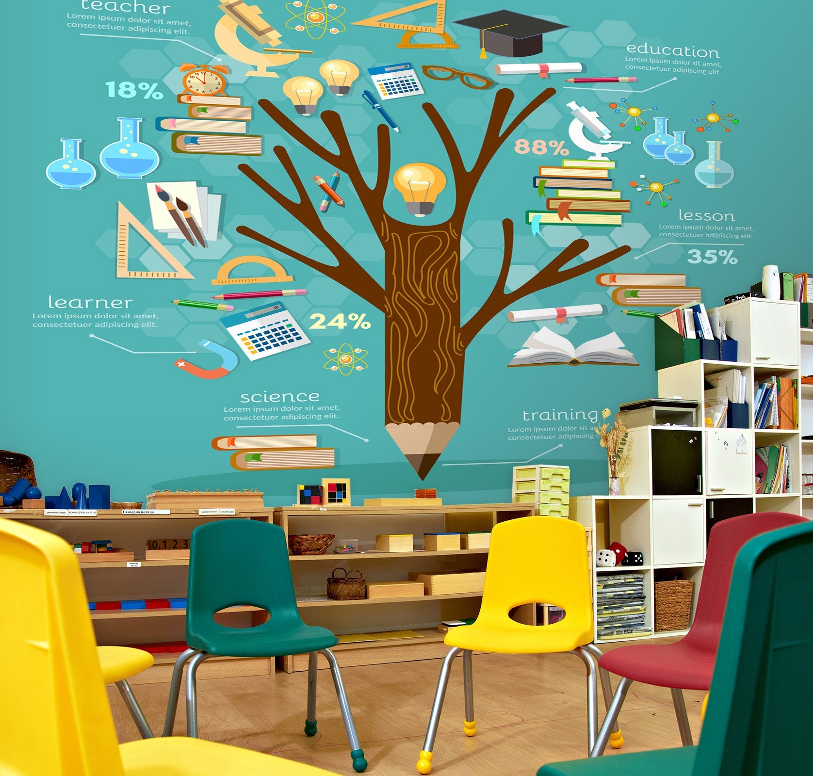 3D Tree Pen Book 171 Wall Murals Wallpaper AJ Wallpaper 2