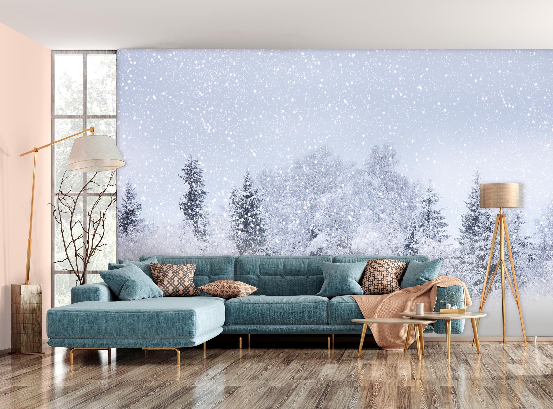 3D Snowy Landscape 131 Wall Murals Wallpaper AJ Wallpaper 2