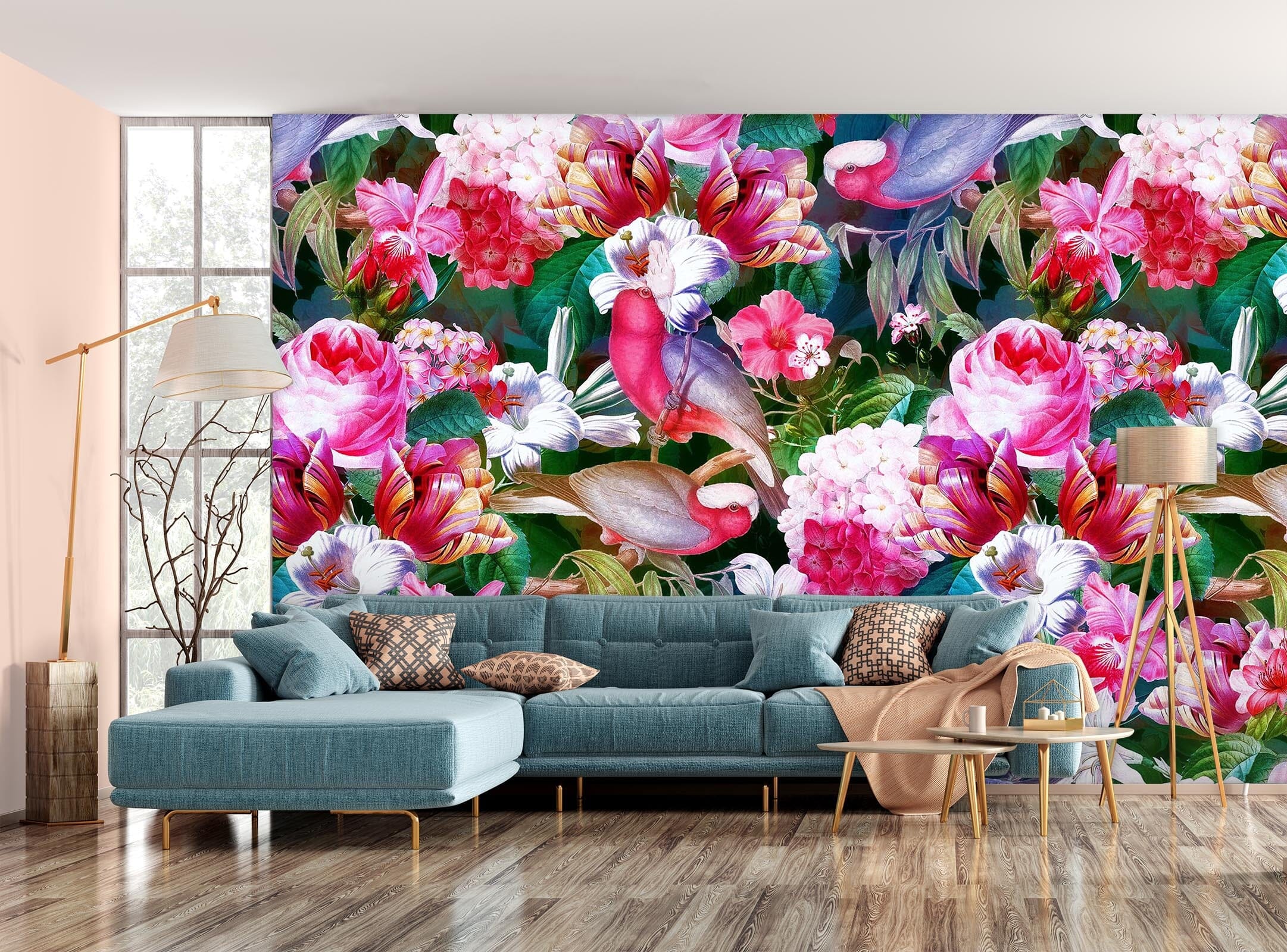 3D Pink Garden 120 Uta Naumann Wall Mural Wall Murals Wallpaper AJ Wallpaper 2