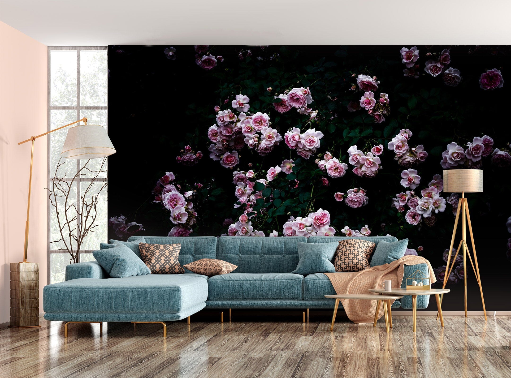 3D Pink Flowers 105 Noirblanc777 Wall Mural Wall Murals Wallpaper AJ Wallpaper 2