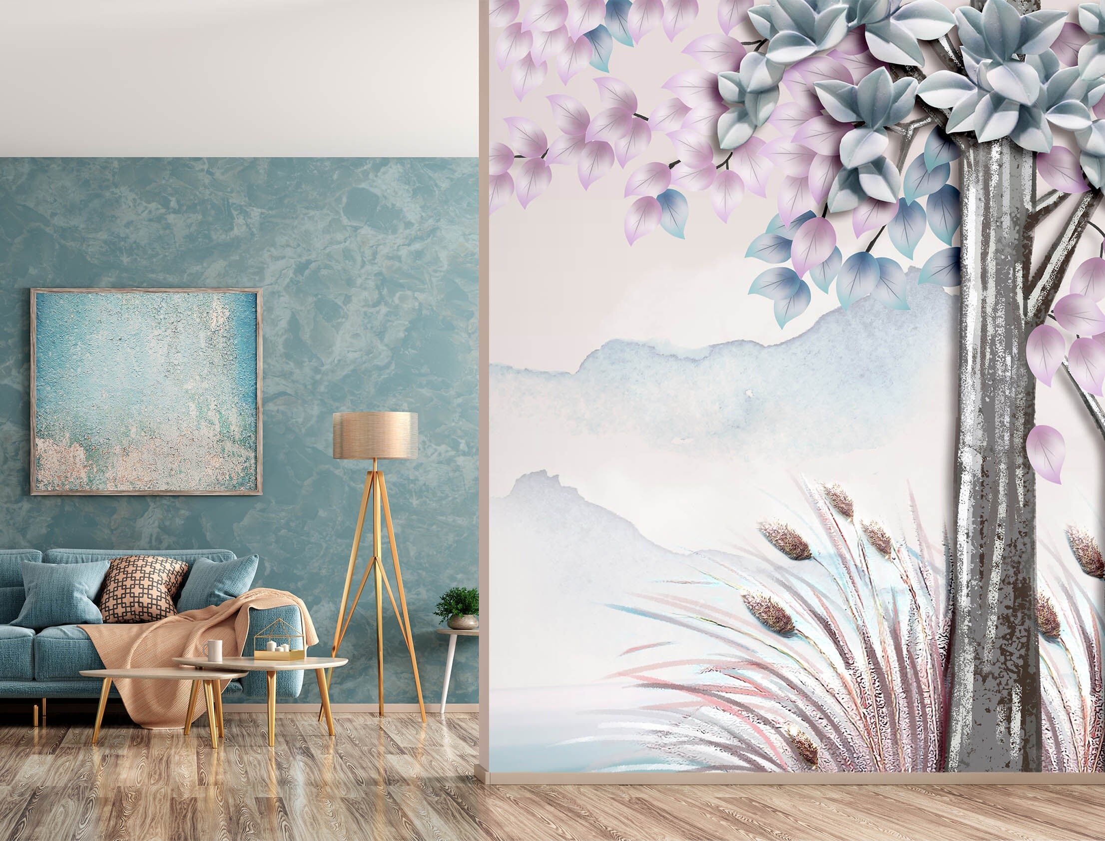 3D Misty Valley 1836 Wall Murals Wallpaper AJ Wallpaper 2