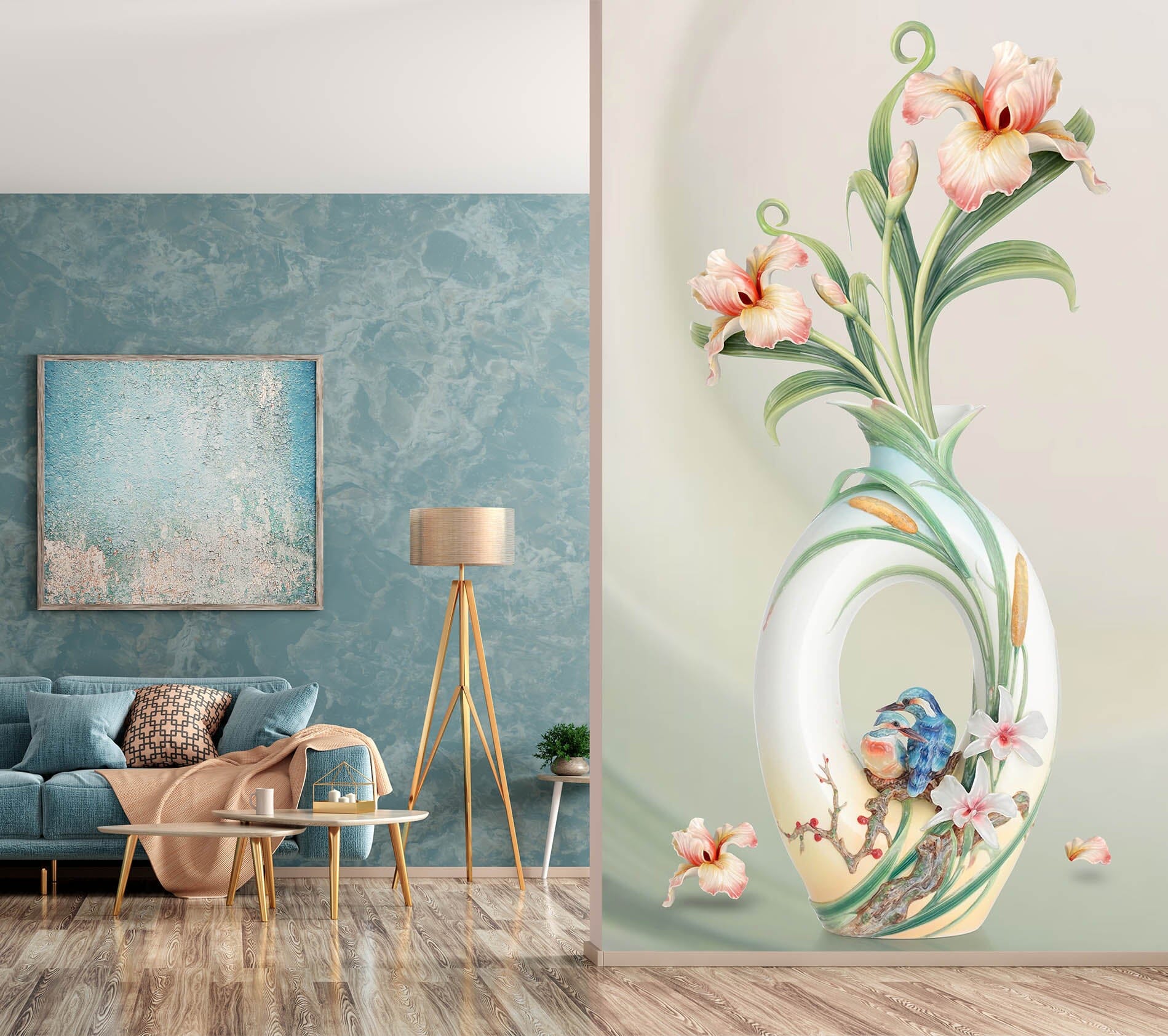 3D Art Flowers 1855 Wall Murals Wallpaper AJ Wallpaper 2