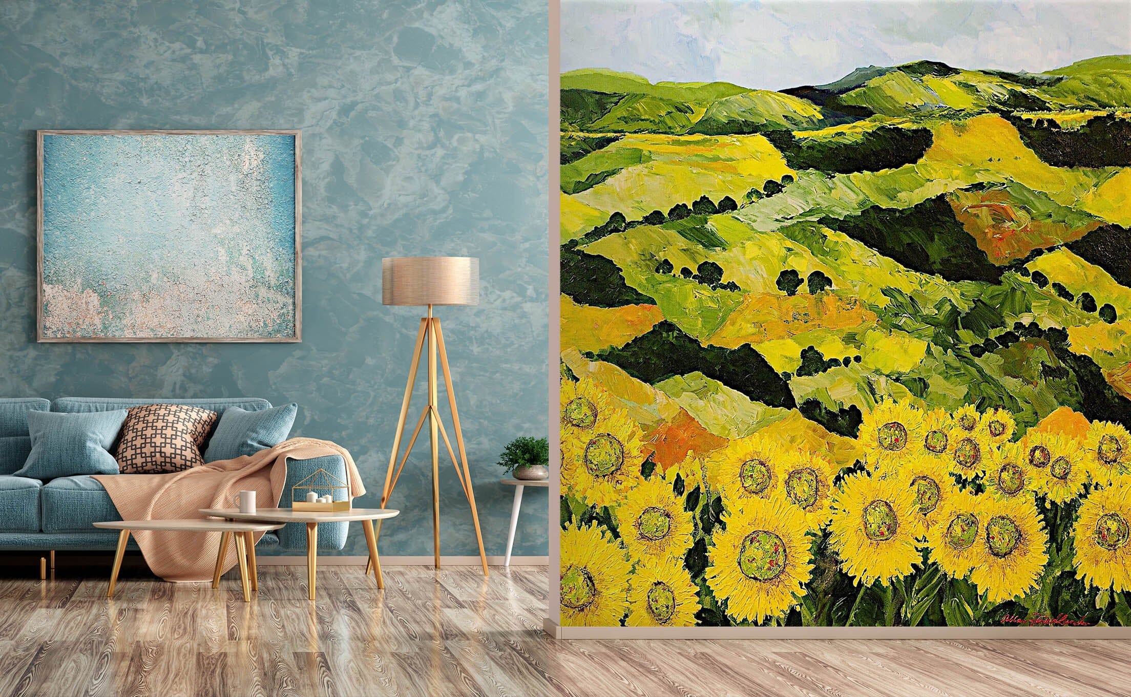 3D Sunflowers 180 Allan P. Friedlander Wall Mural Wall Murals Wallpaper AJ Wallpaper 2