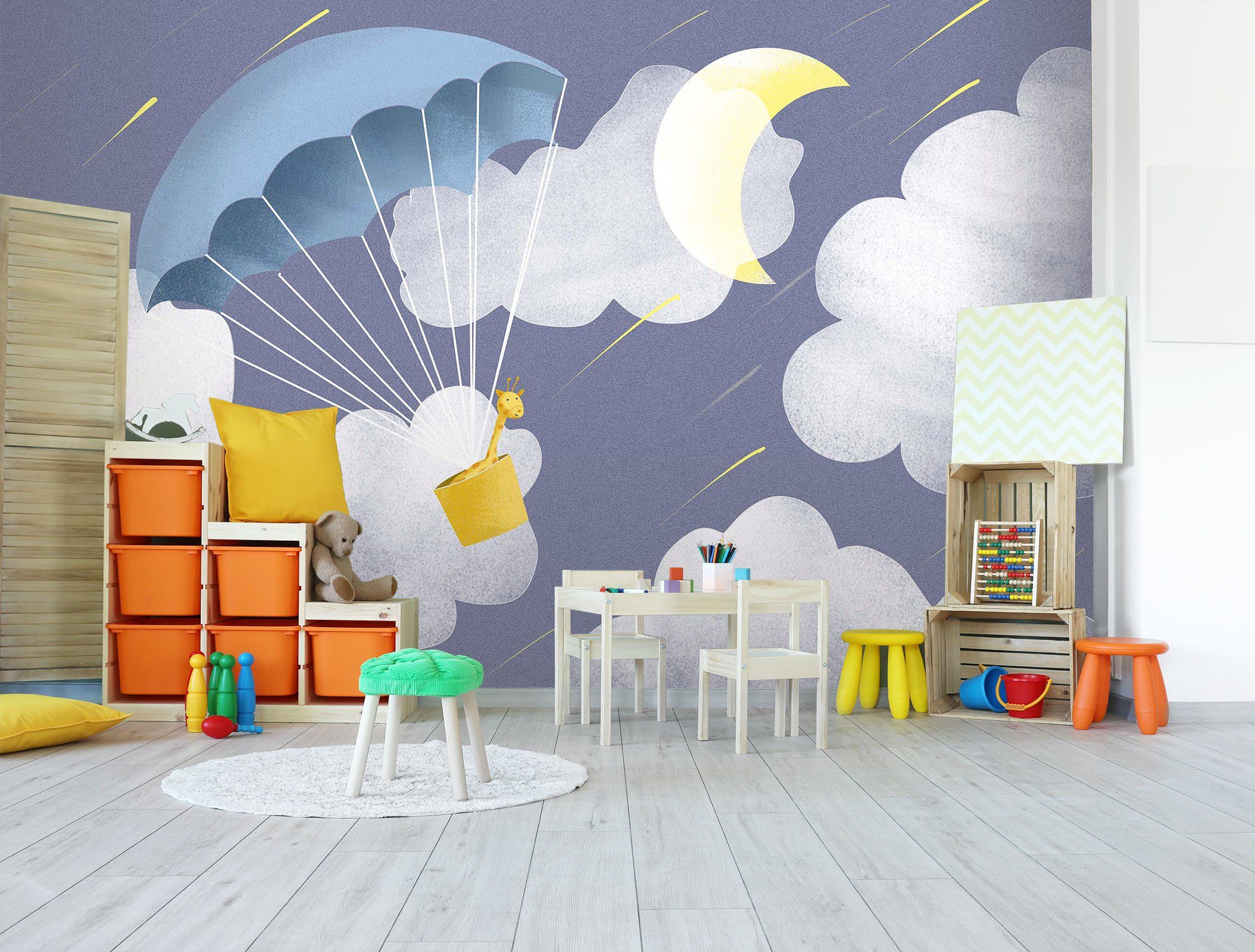 3D Cartoon Moon 029 Wall Murals Wallpaper AJ Wallpaper 2