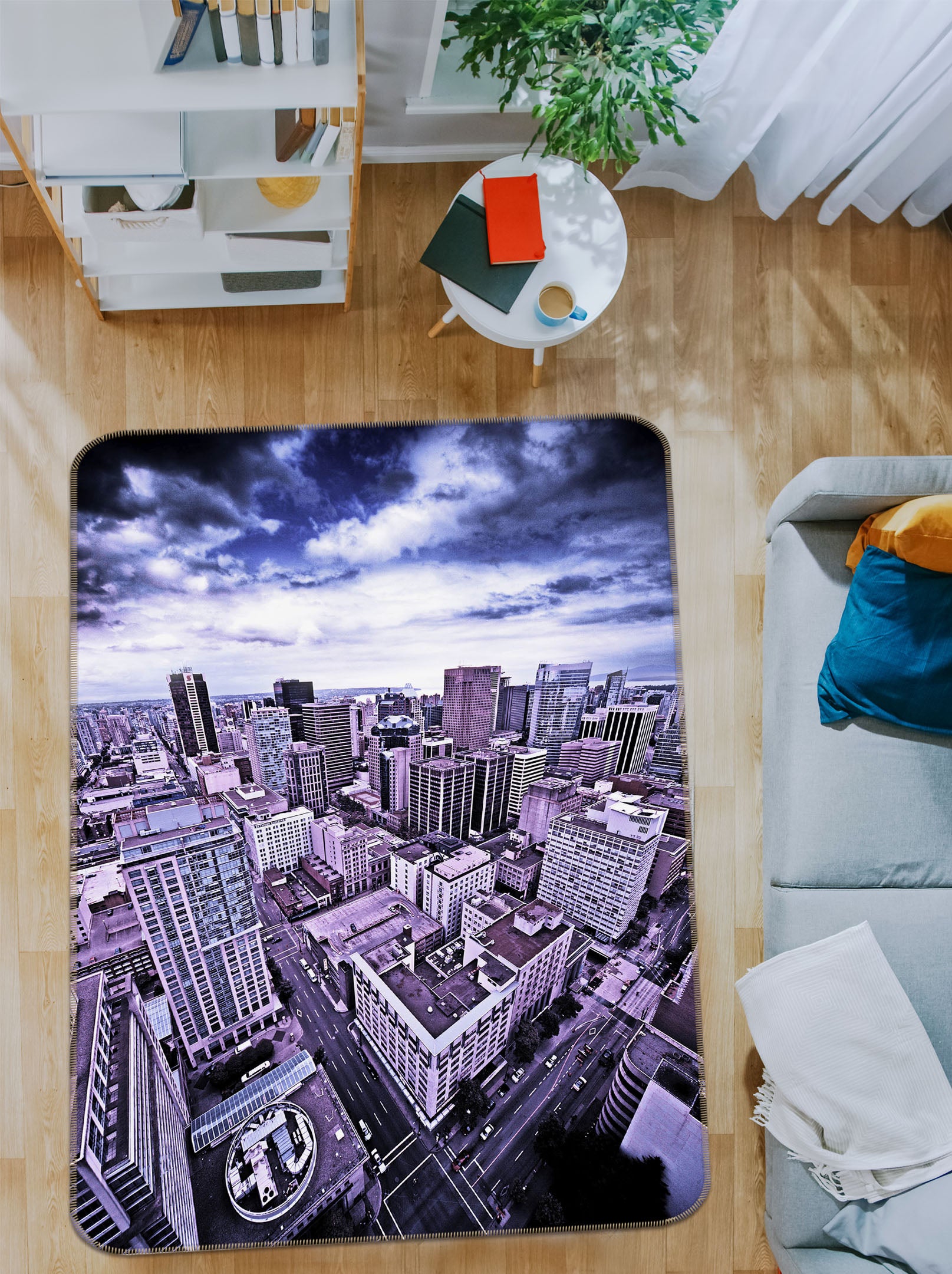 3D High-Rise Building 32154 Non Slip Rug Mat