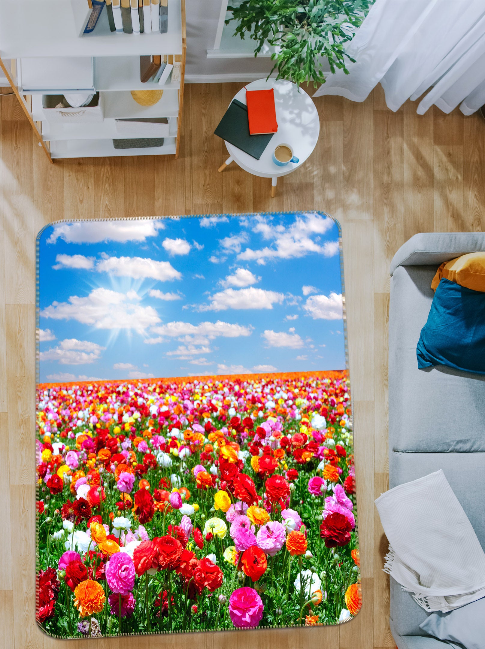 3D Flower Bush 26003 Non Slip Rug Mat