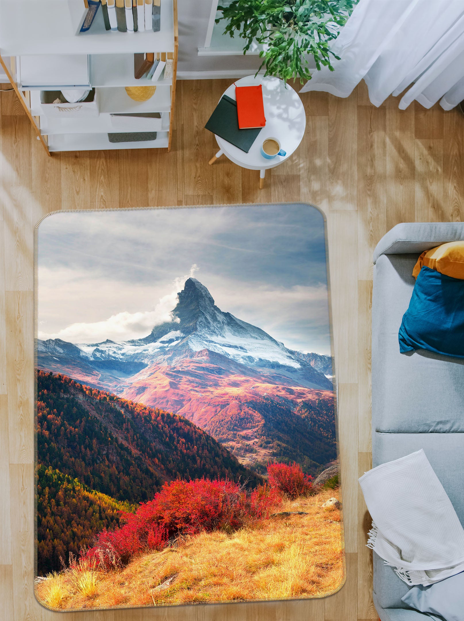 3D Mountains 26181 Non Slip Rug Mat