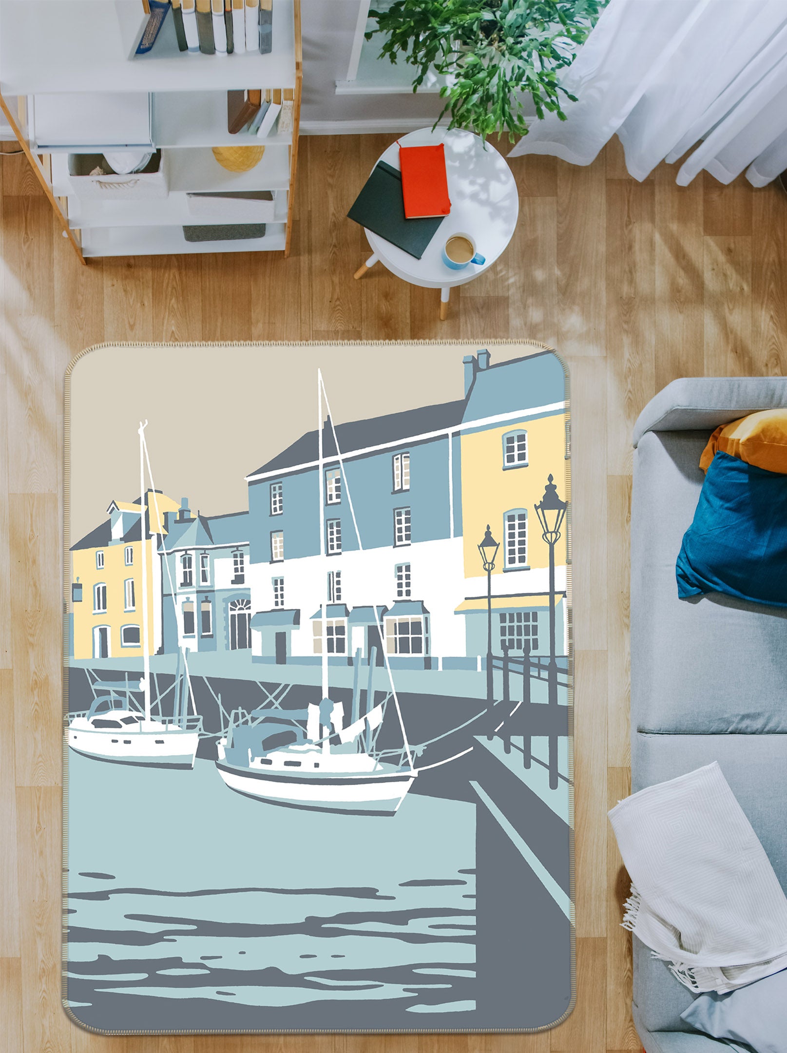 3D Houses Vessel 84290 Steve Read Rug Non Slip Rug Mat