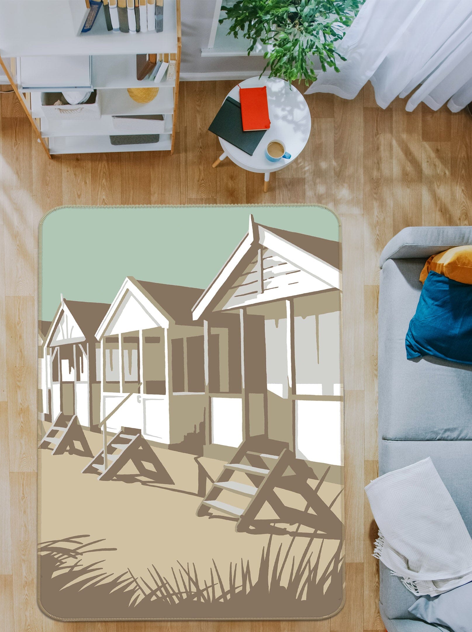 3D Southwold Huts 1149 Steve Read Rug Non Slip Rug Mat Mat AJ Creativity Home