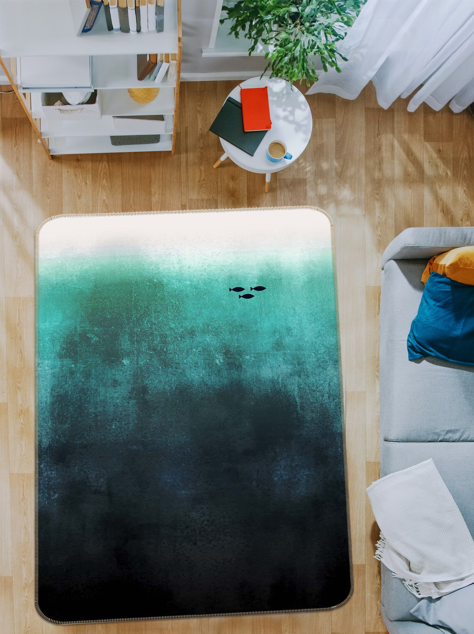 3D Green Gradient Pattern 1076 Boris Draschoff Rug Non Slip Rug Mat Mat AJ Creativity Home