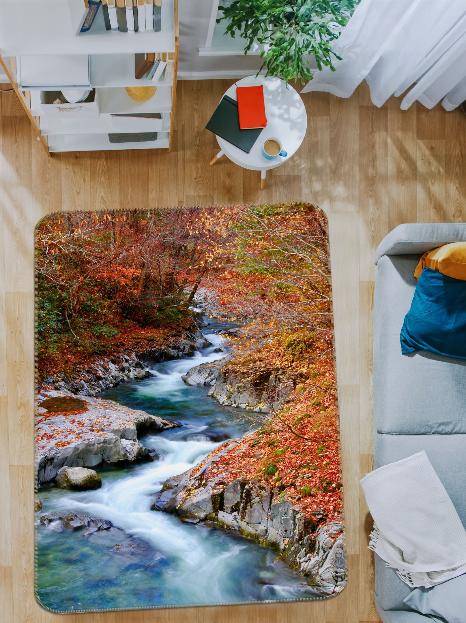 3D Torrent Stream 26184 Non Slip Rug Mat