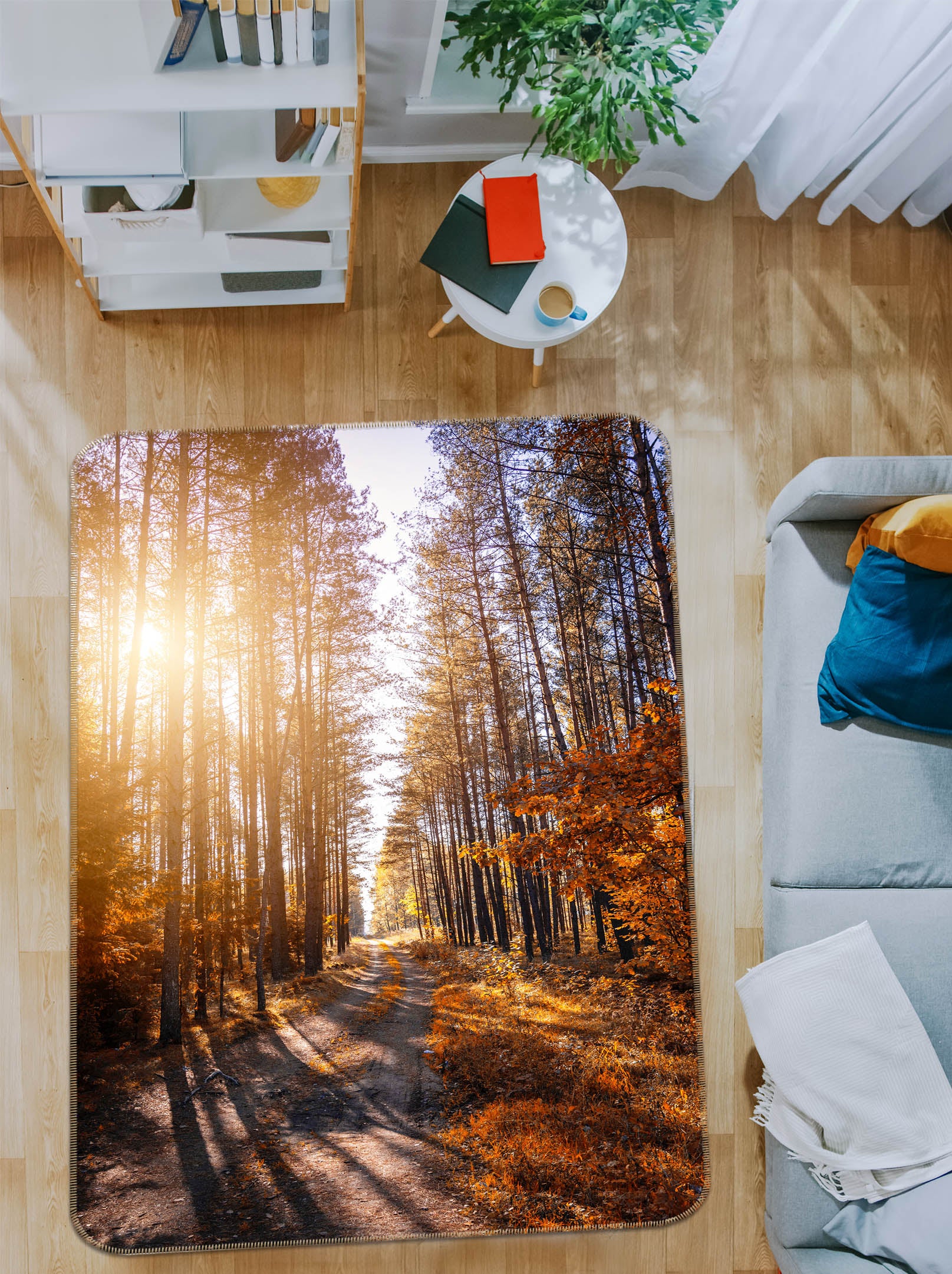 3D Forest Street 65164 Non Slip Rug Mat