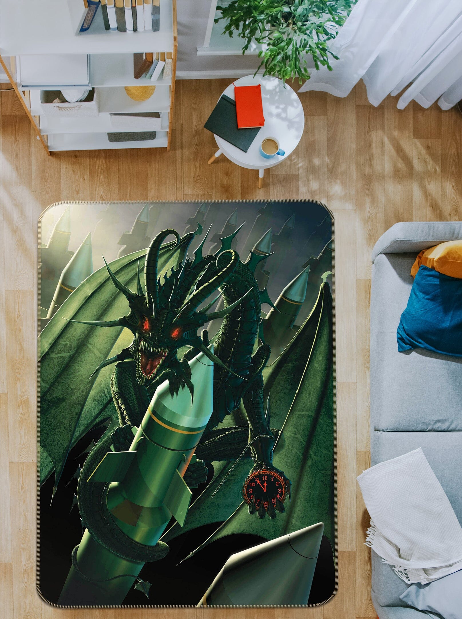 3D Doom Dragon 1031 Vincent Hie Rug Non Slip Rug Mat Mat AJ Creativity Home