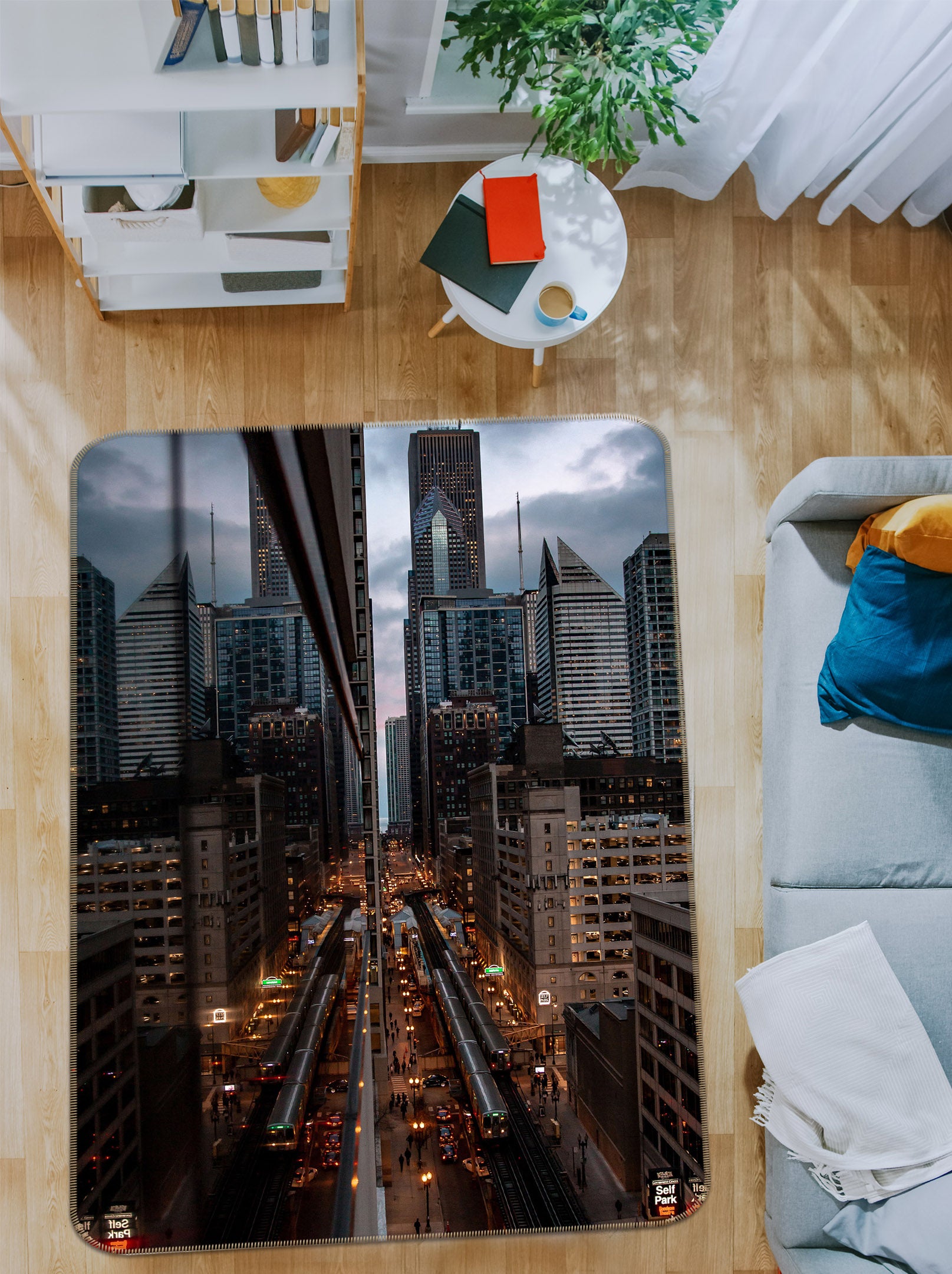 3D High-Rise Building Street 68131 Vehicle Non Slip Rug Mat