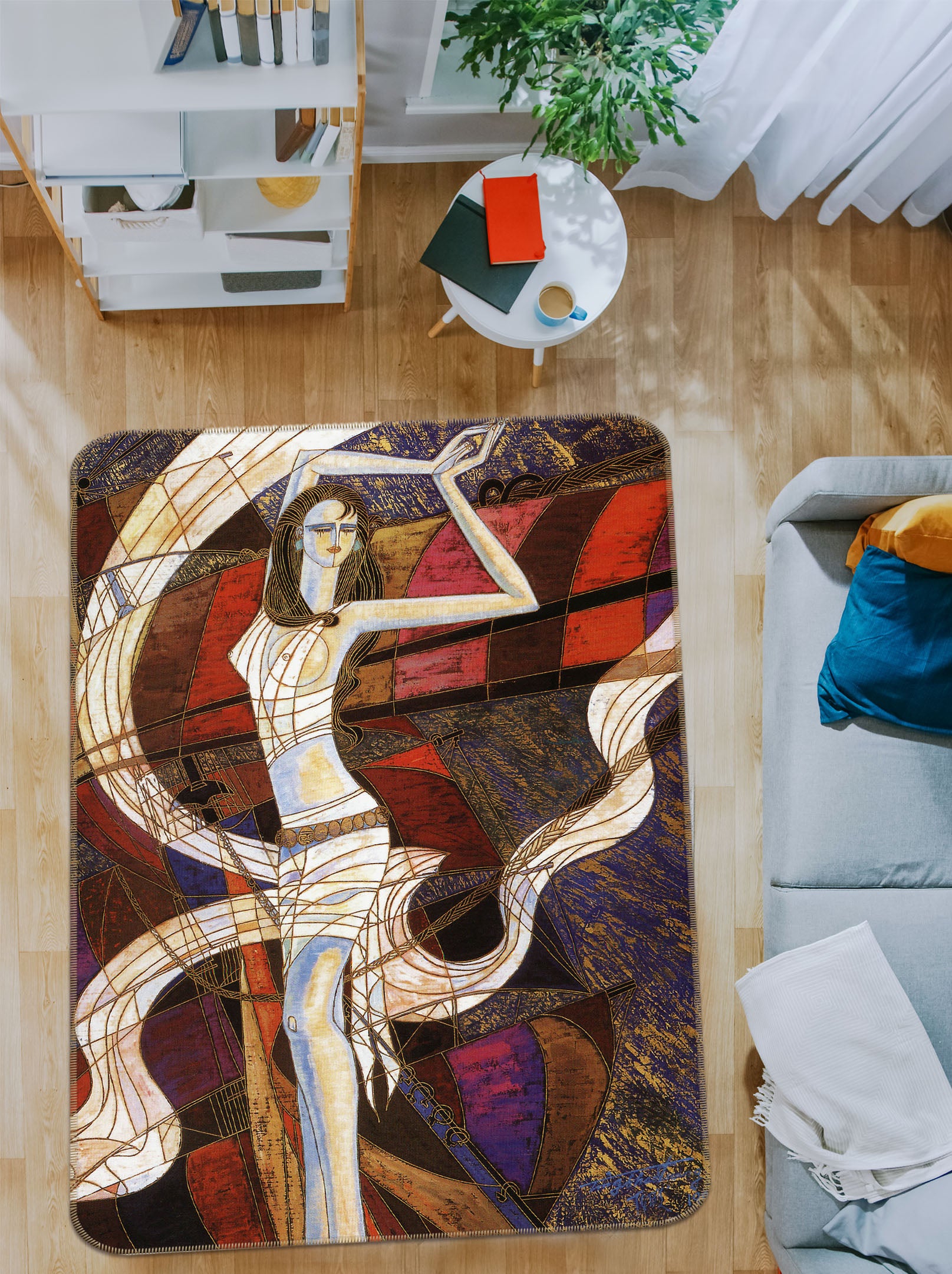 3D Abstract 33218 Non Slip Rug Mat