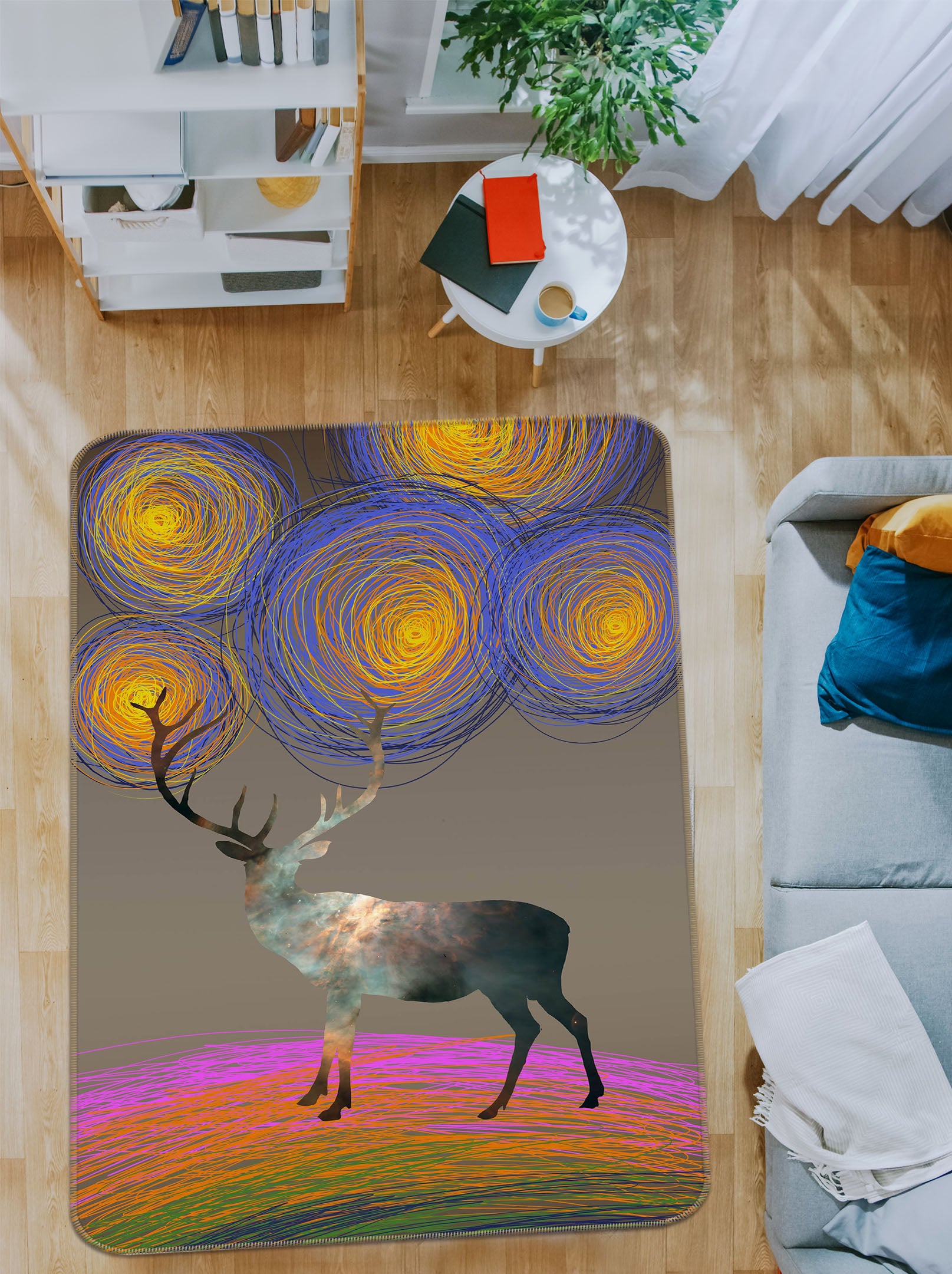 3D Deer 35243 Non Slip Rug Mat