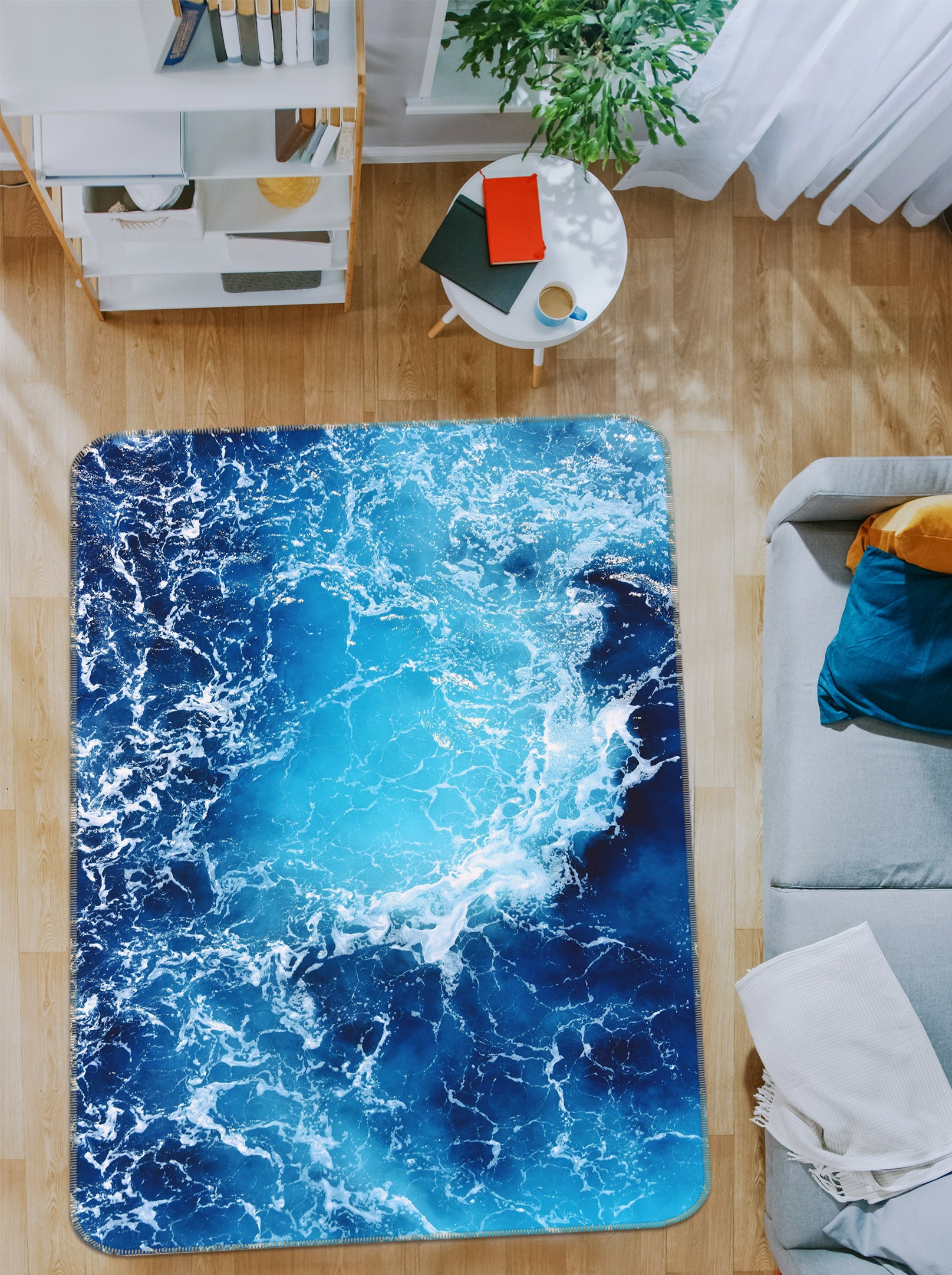 3D Seawater 28025 Non Slip Rug Mat