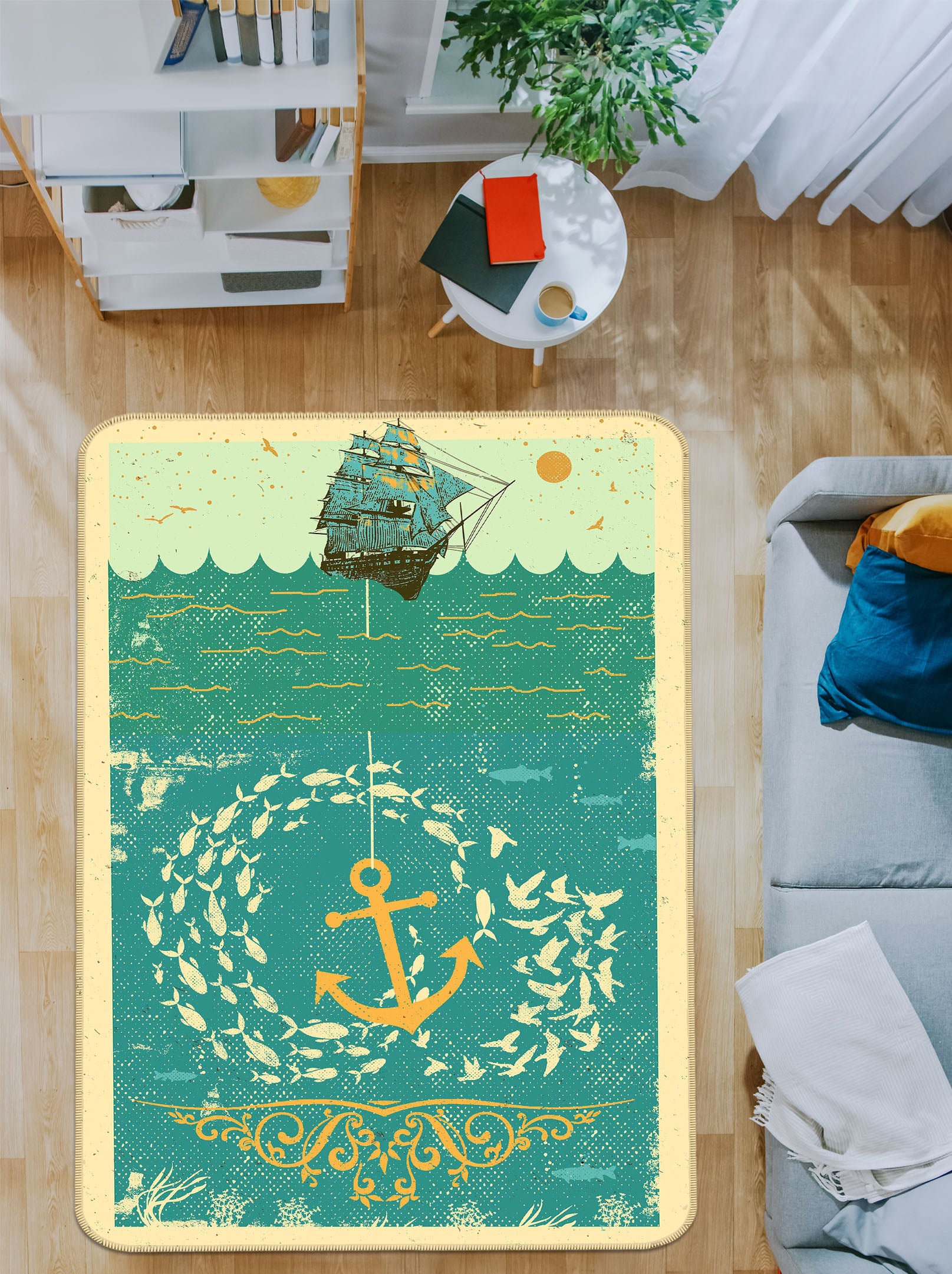 3D Anchor 84097 Showdeer Rug Non Slip Rug Mat