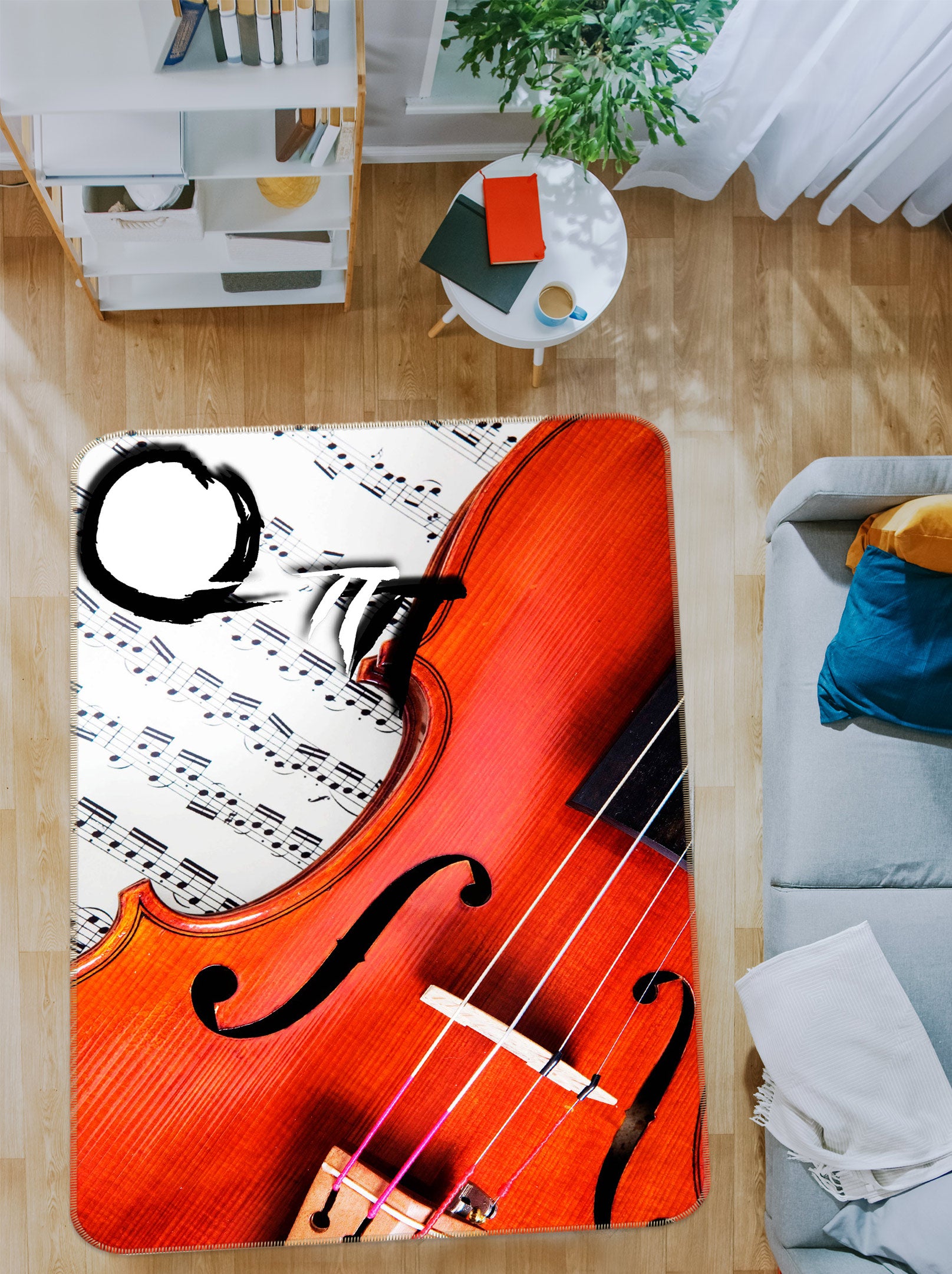 3D Violin 76121 Non Slip Rug Mat