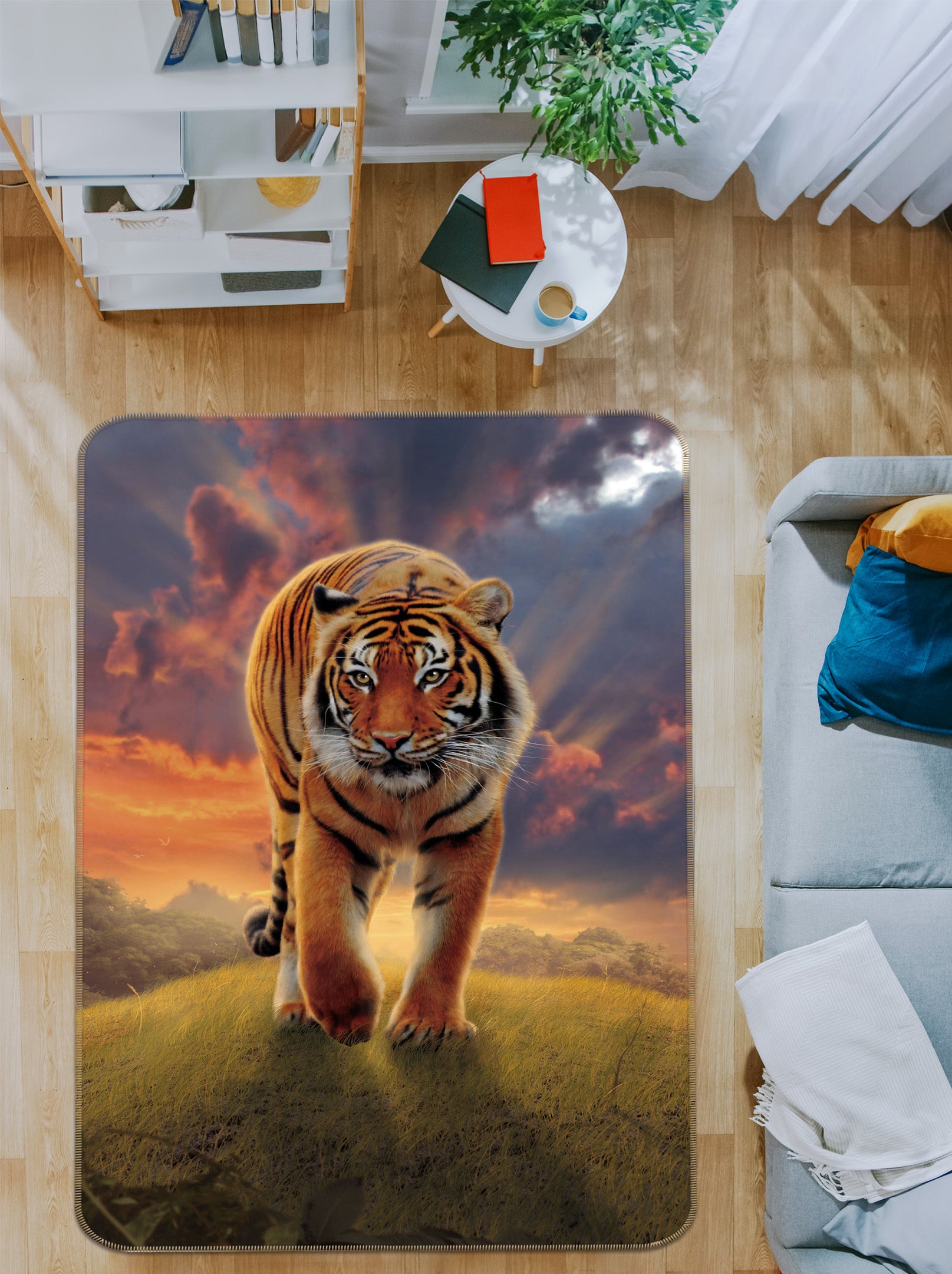 3D Tiger 84249 Vincent Hie Rug Non Slip Rug Mat