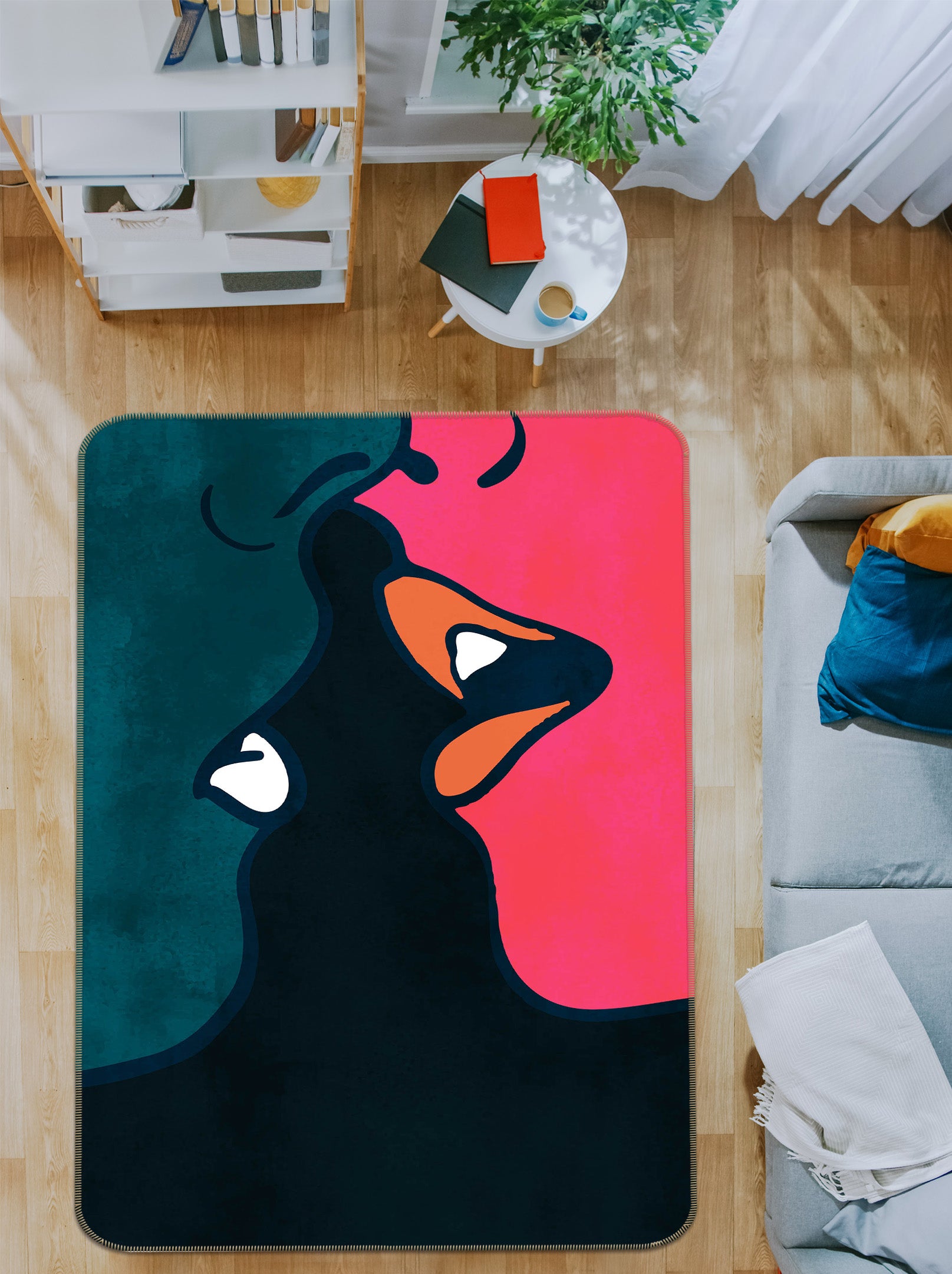 3D Kiss 84142 Boris Draschoff Rug Non Slip Rug Mat