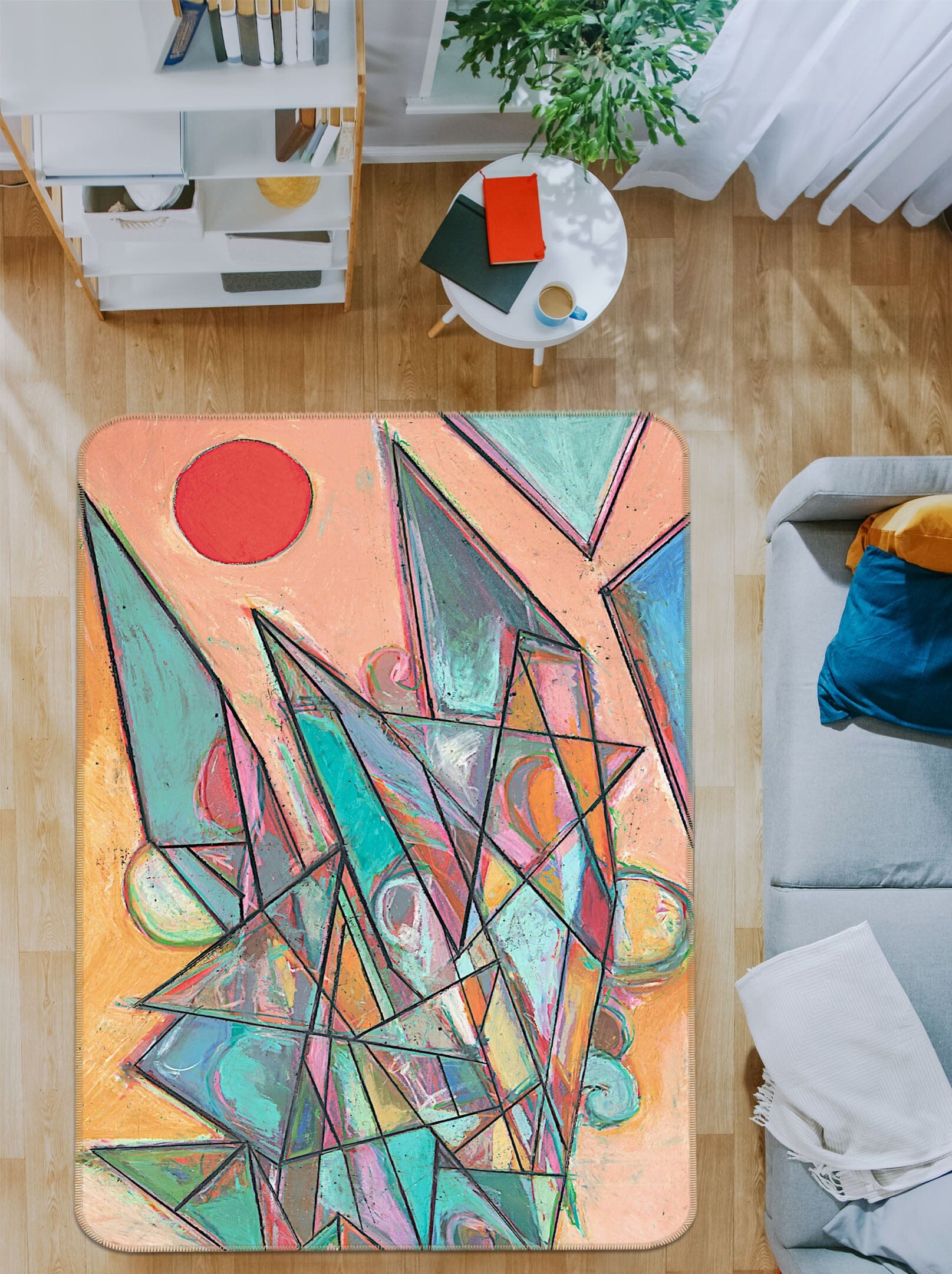 3D Color Origami 1026 Allan P. Friedlander Rug Non Slip Rug Mat Mat AJ Creativity Home