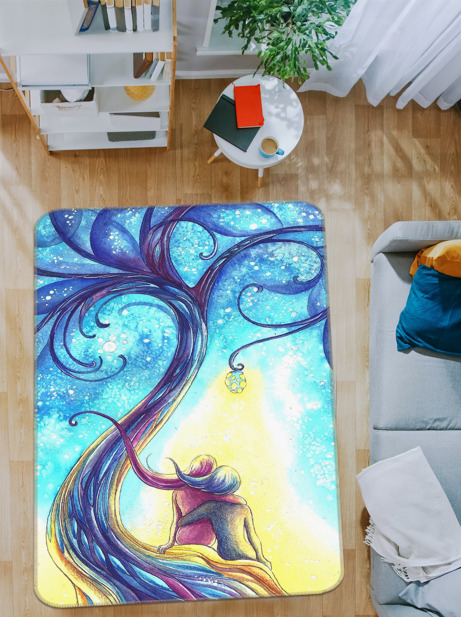 3D Tree Couple 32228 Non Slip Rug Mat