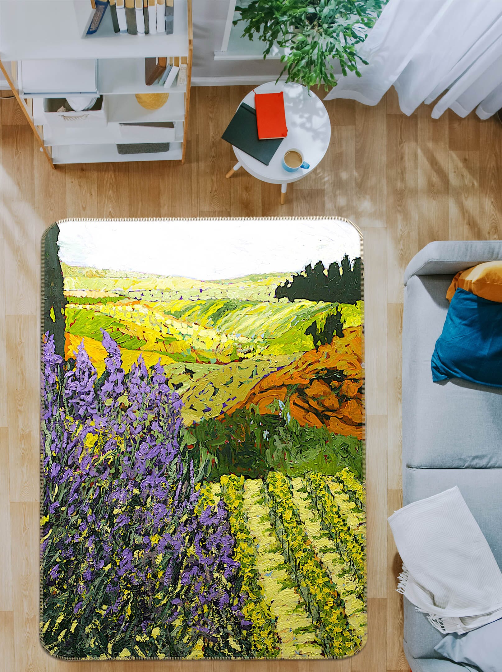 3D Lavender Estate 1030 Allan P. Friedlander Rug Non Slip Rug Mat Mat AJ Creativity Home