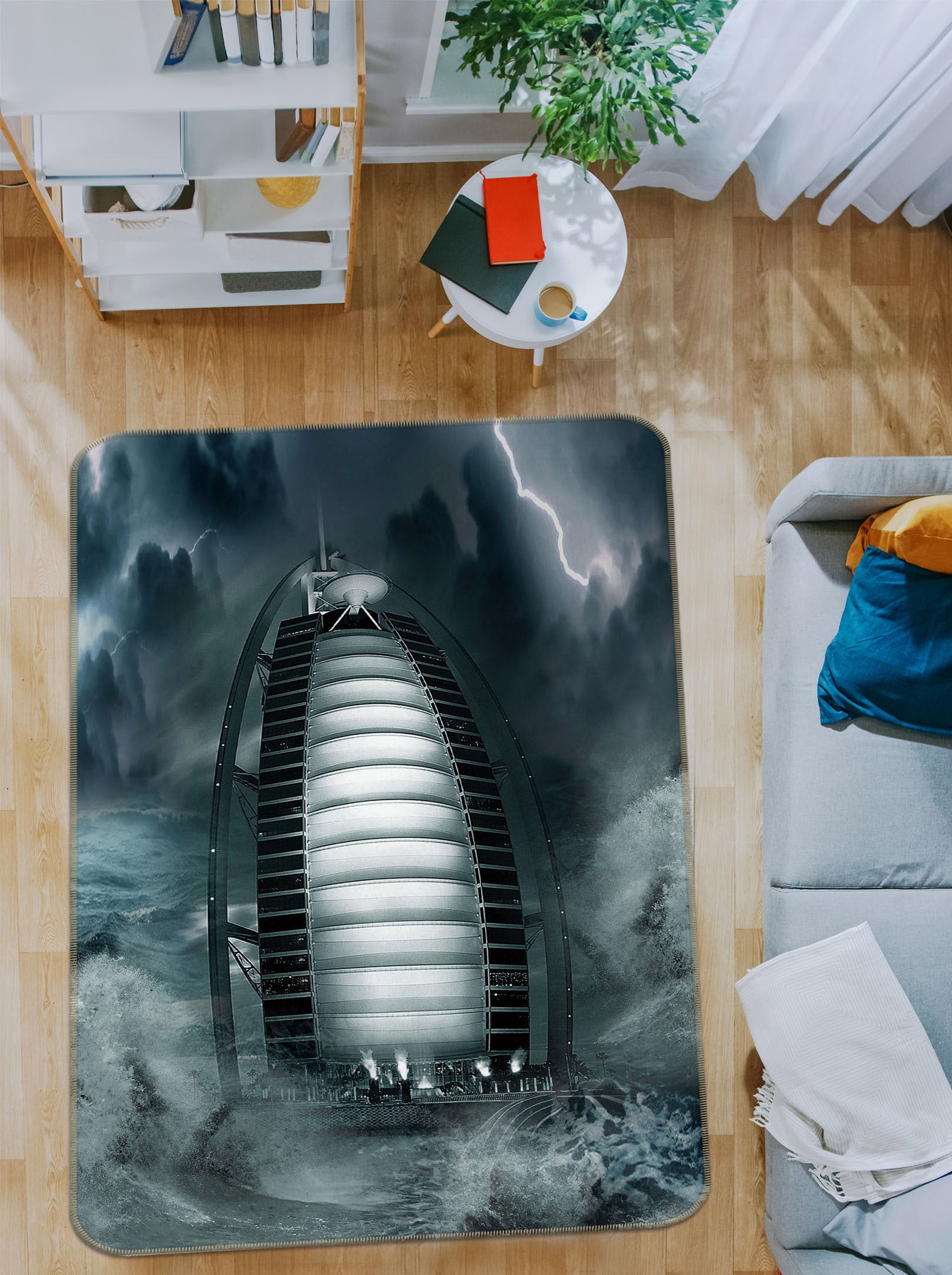 3D Waves Building 32153 Non Slip Rug Mat