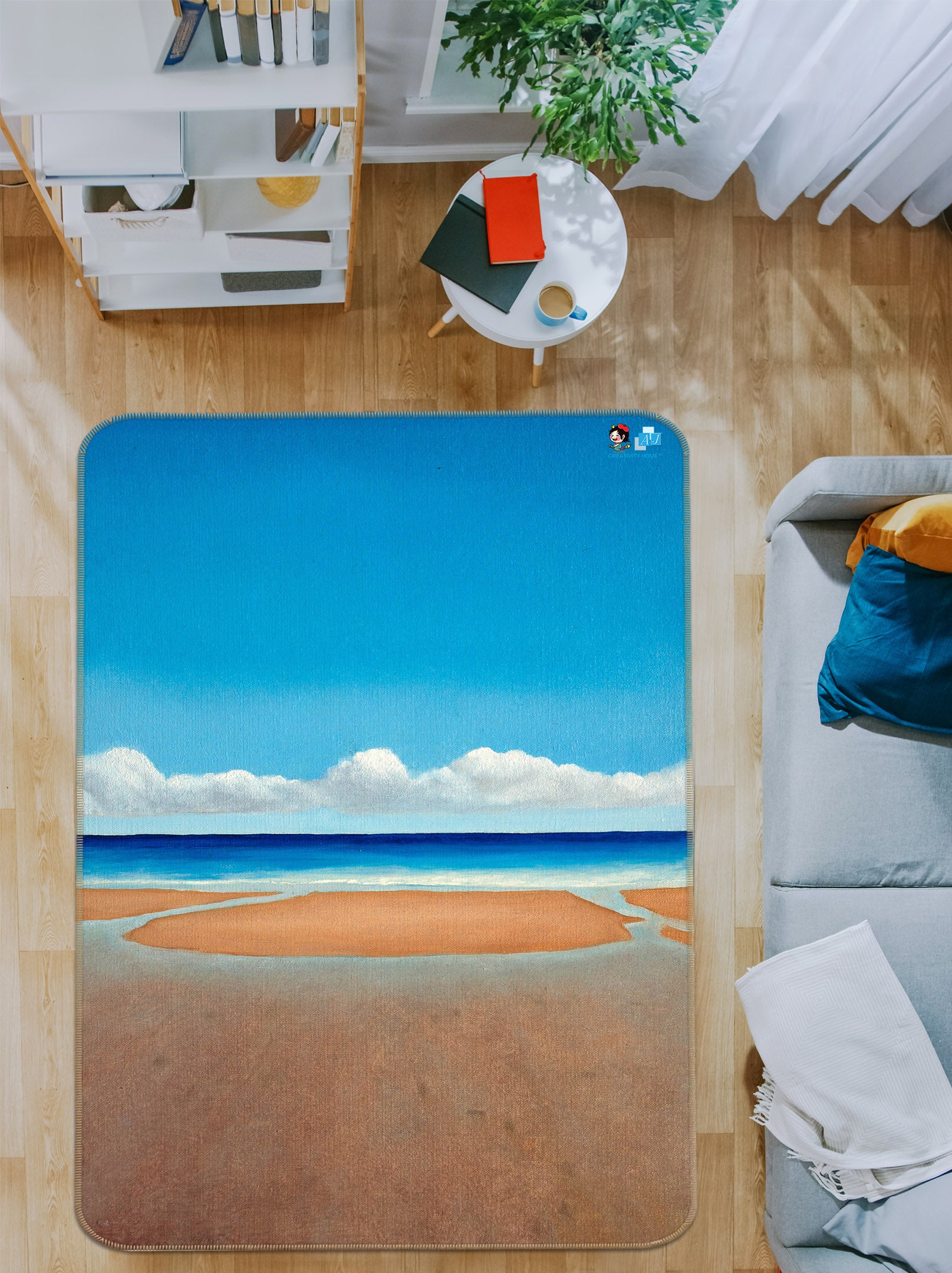 3D Beach 11163 Matthew Holden Bates Rug Non Slip Rug Mat