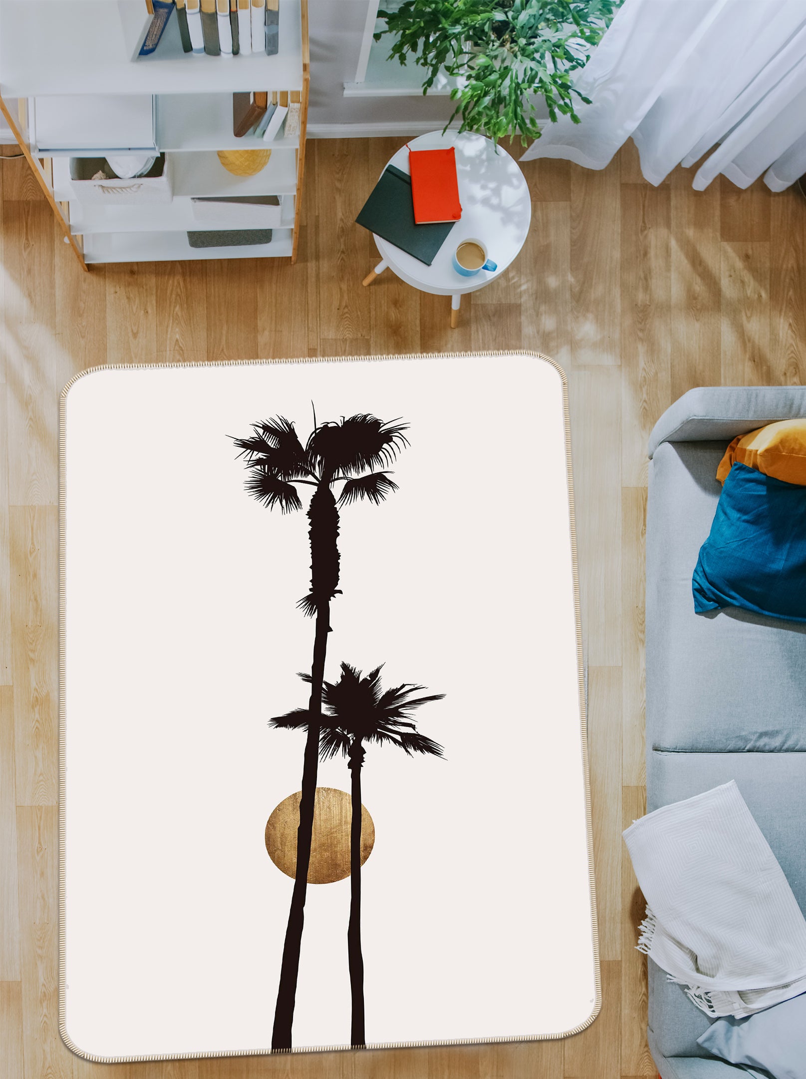 3D Coconut Tree 1094 Boris Draschoff Rug Non Slip Rug Mat