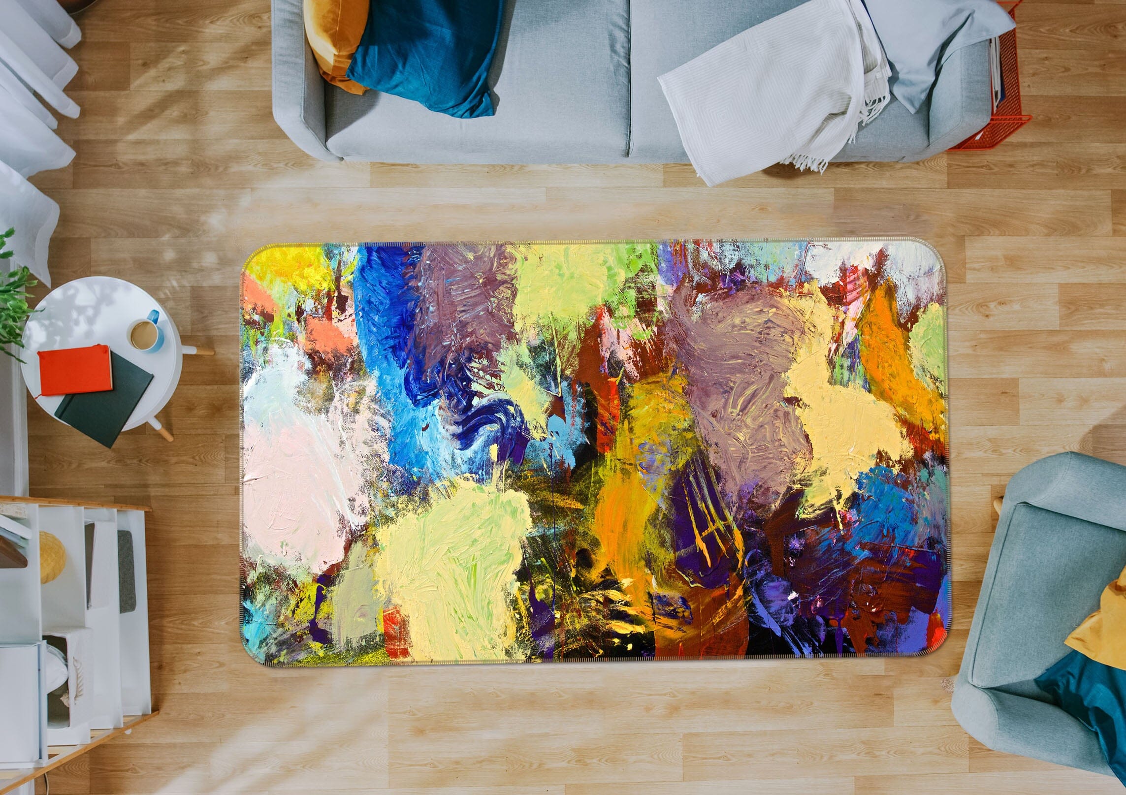 3D Color Graffiti 1014 Allan P. Friedlander Rug Non Slip Rug Mat Mat AJ Creativity Home